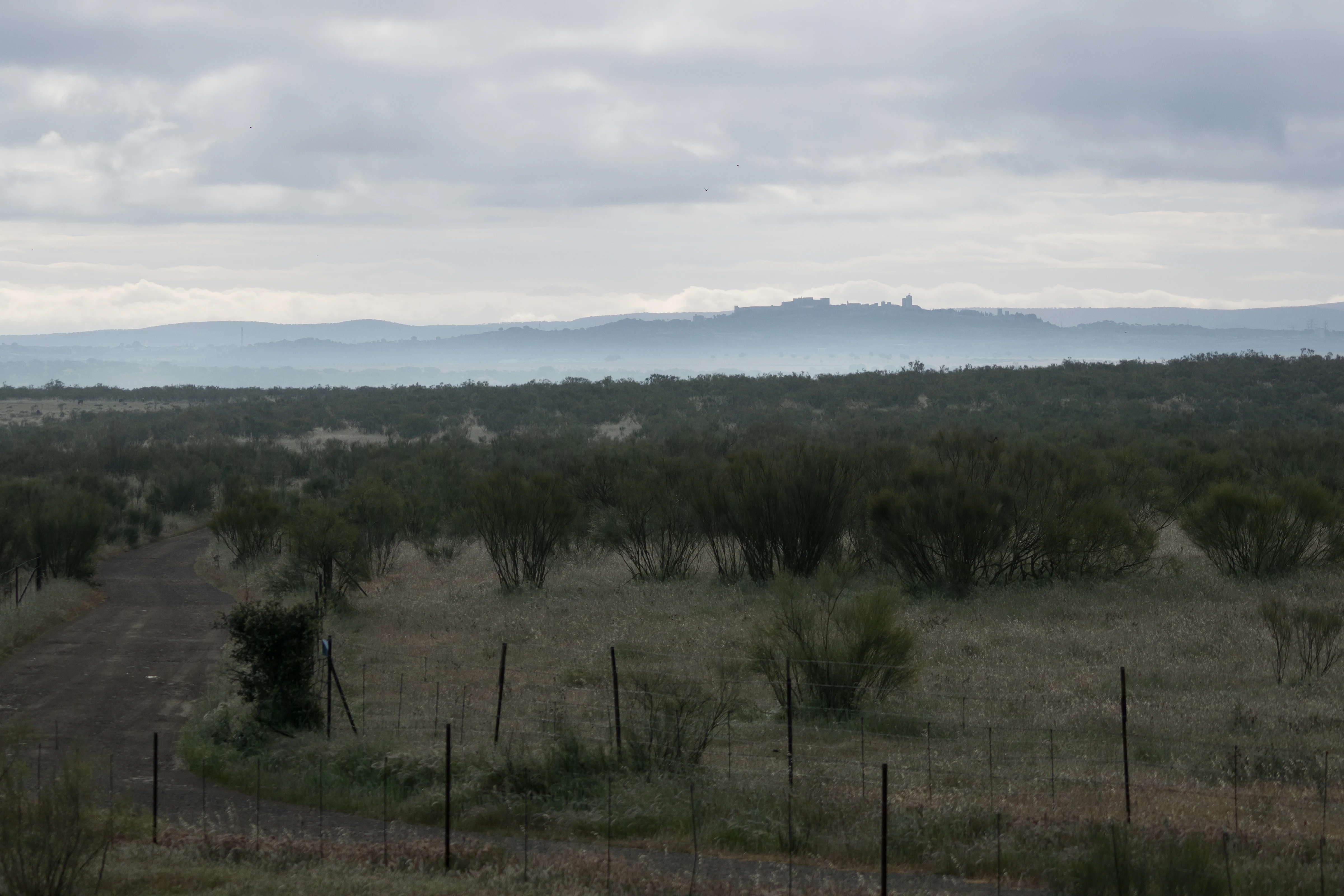 View of Trujillo, Caceres Plain, Extremadura, Spain — photo by Jim Bennett