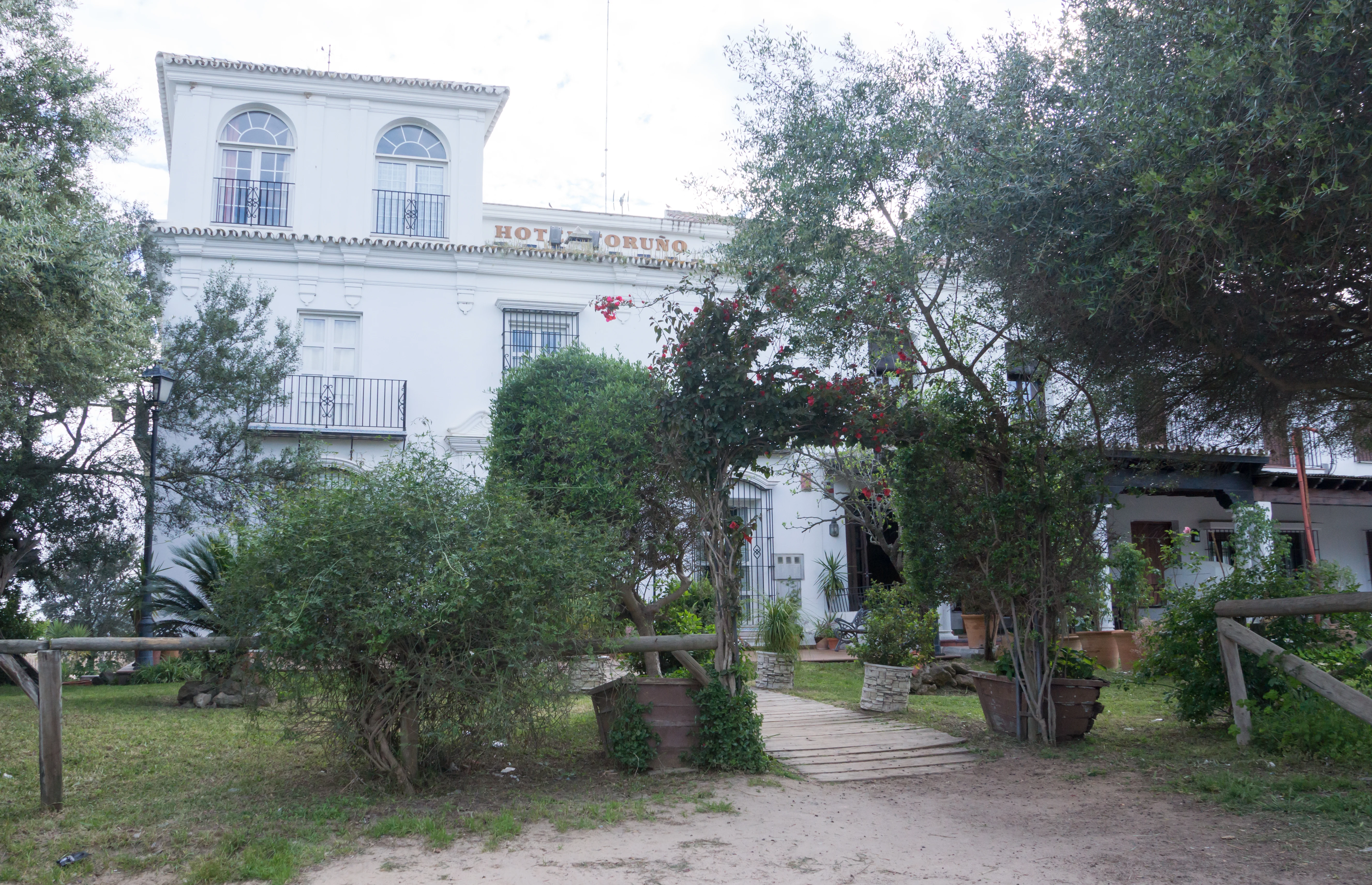 Our hotel, El Rocio, Coto Donana, Andalucia, Spain — photo by Jim Bennett