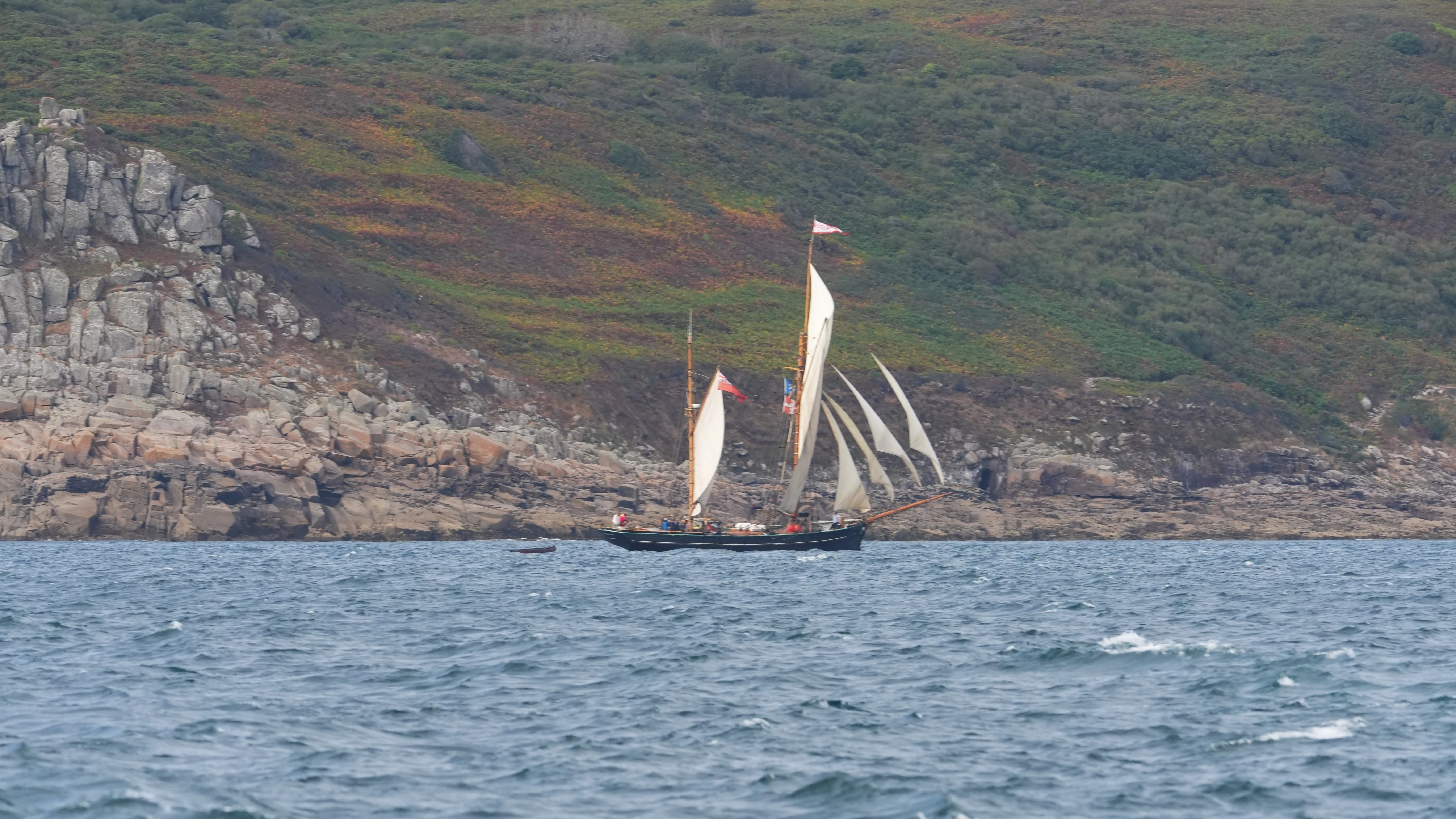 Sailing Boat, Mounts Bay, Cornwall, UK — photo by Jim Bennett