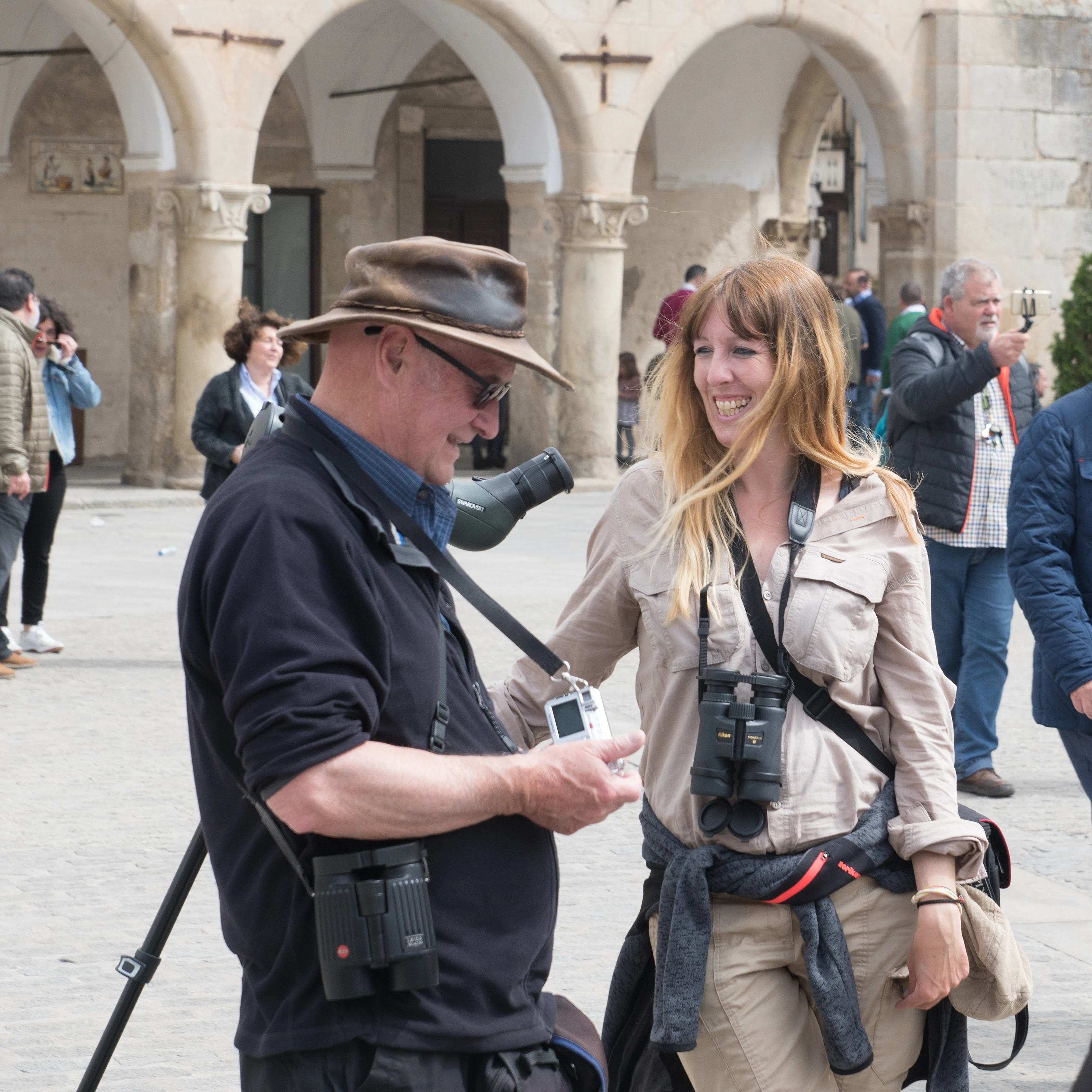 John with our guide Sylvia, Extremadura, Spain — photo by Jim Bennett
