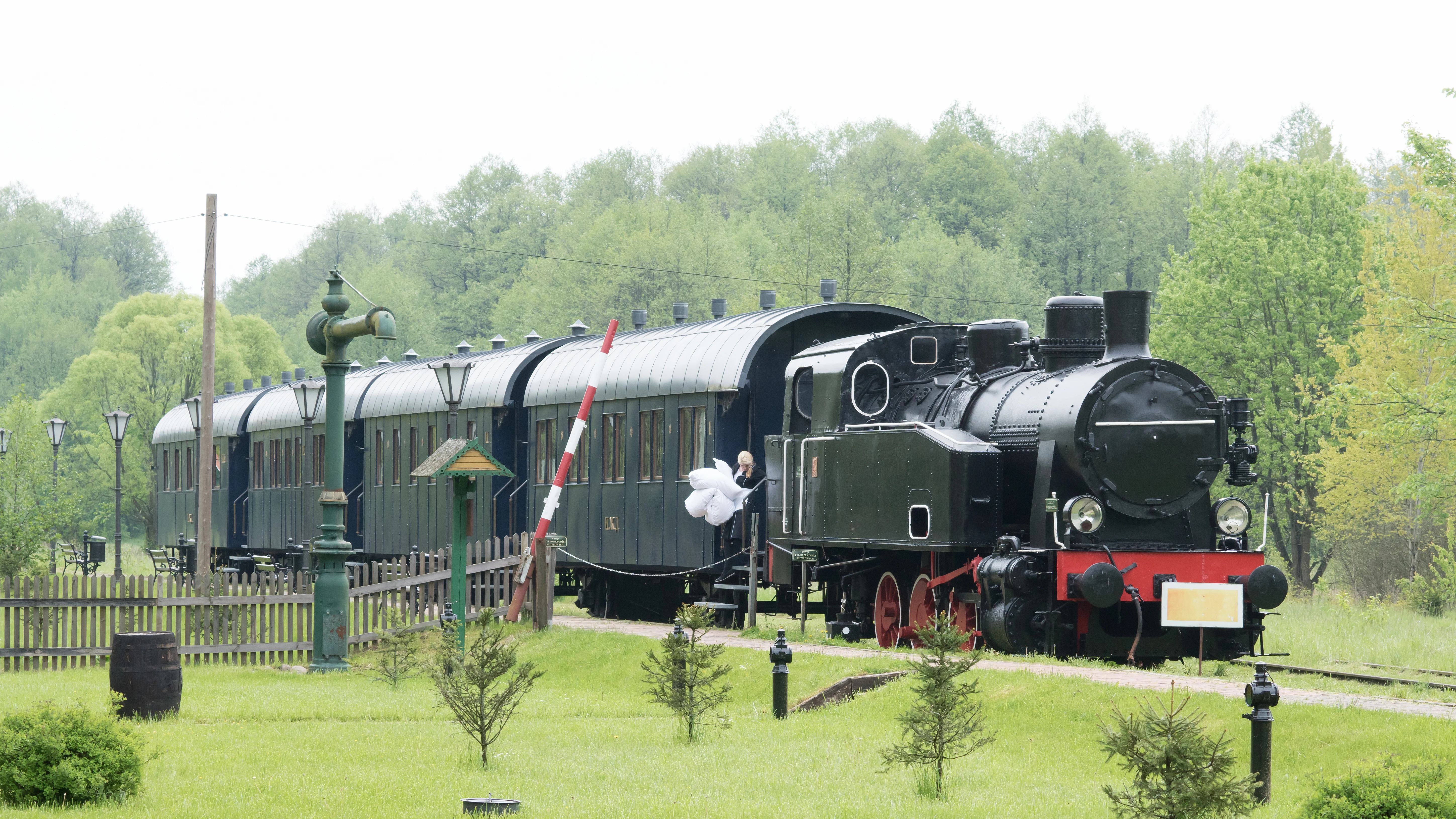 Train Hotel, Bialowieza, Poland — photo by Jim Bennett