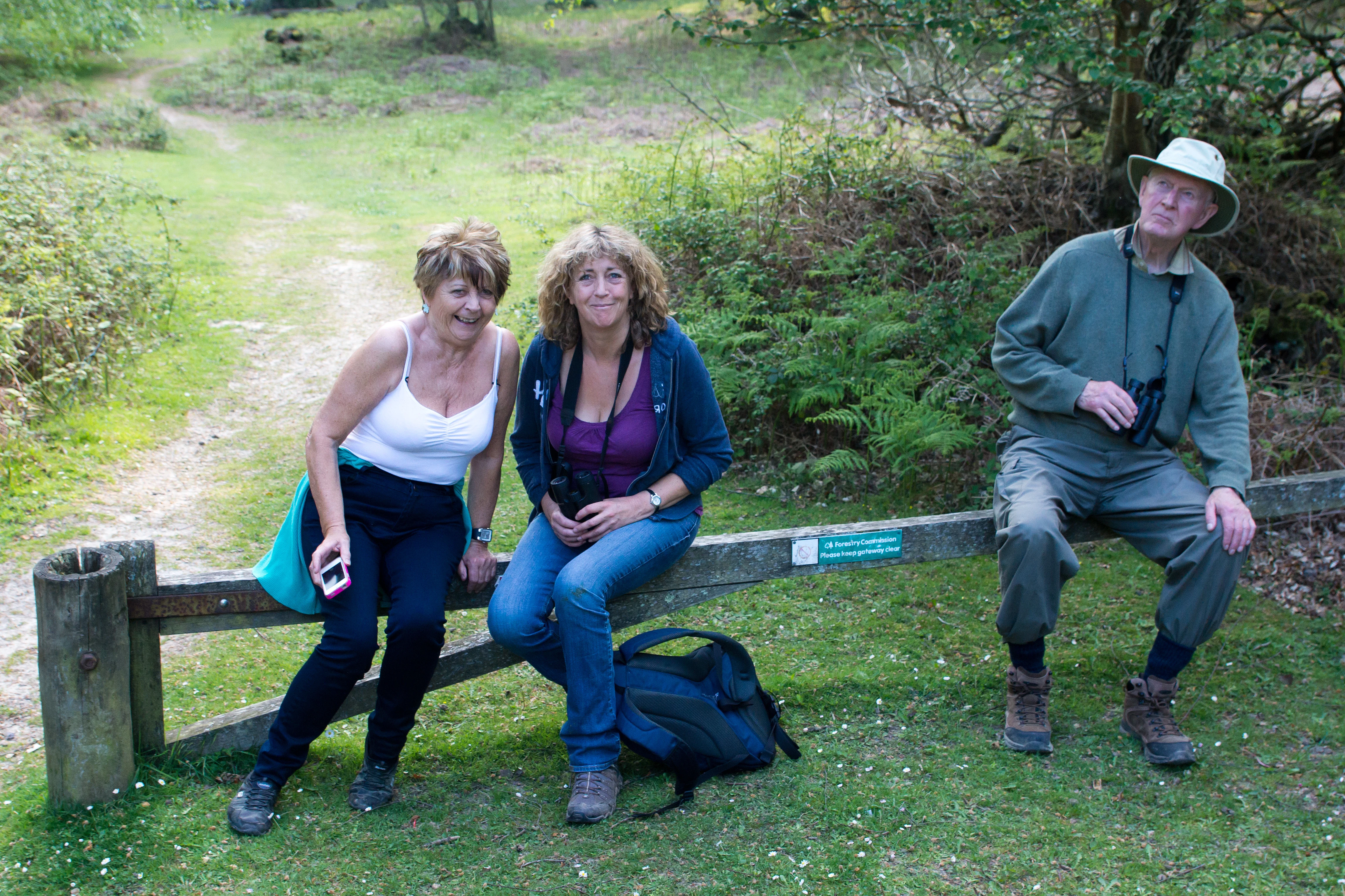 Lyn, Sally & Dave, New Forest, UK — photo by Jim Bennett