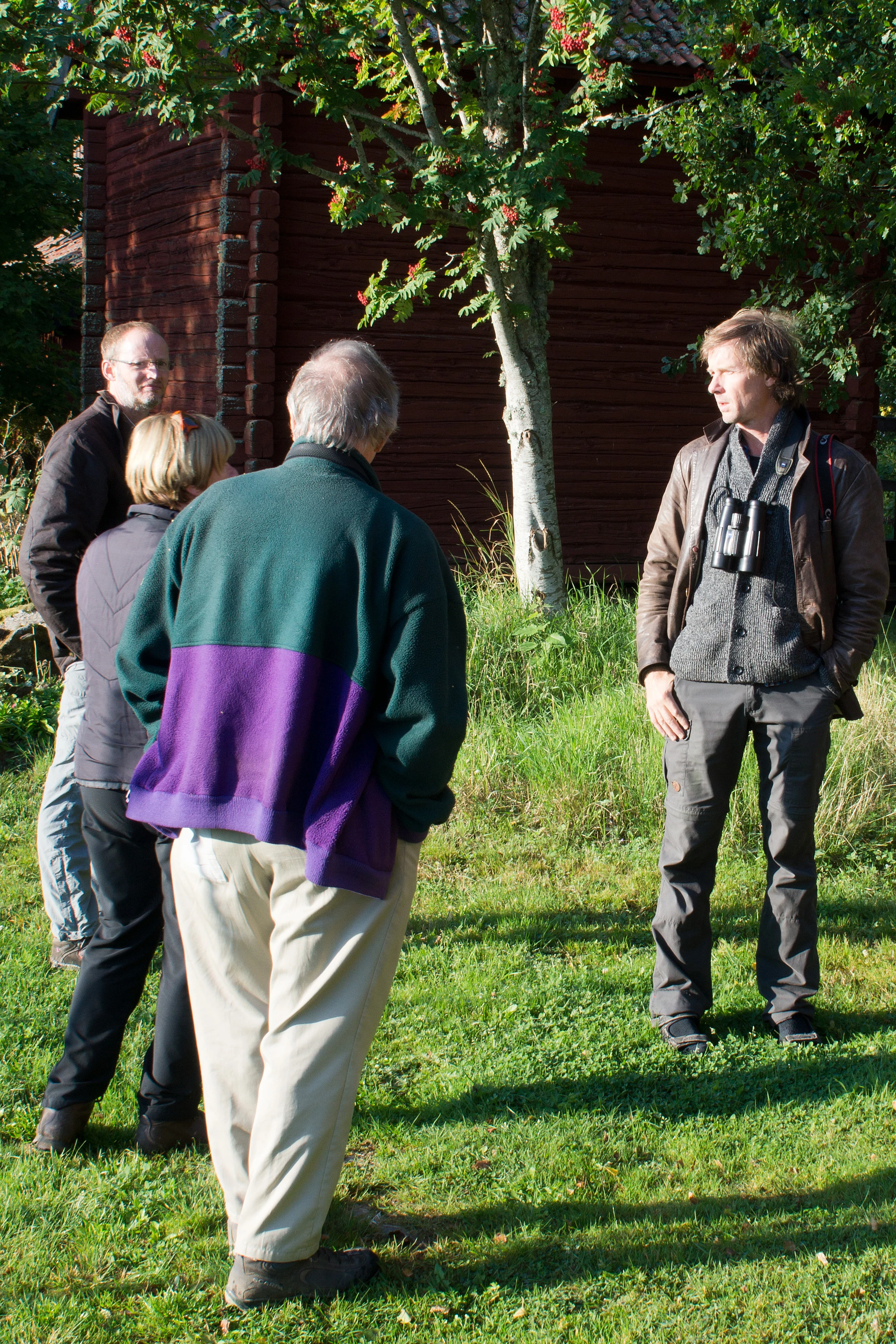 Our guide, Daniel Green on the left, Salbohed, Sweden — photo by Jim Bennett