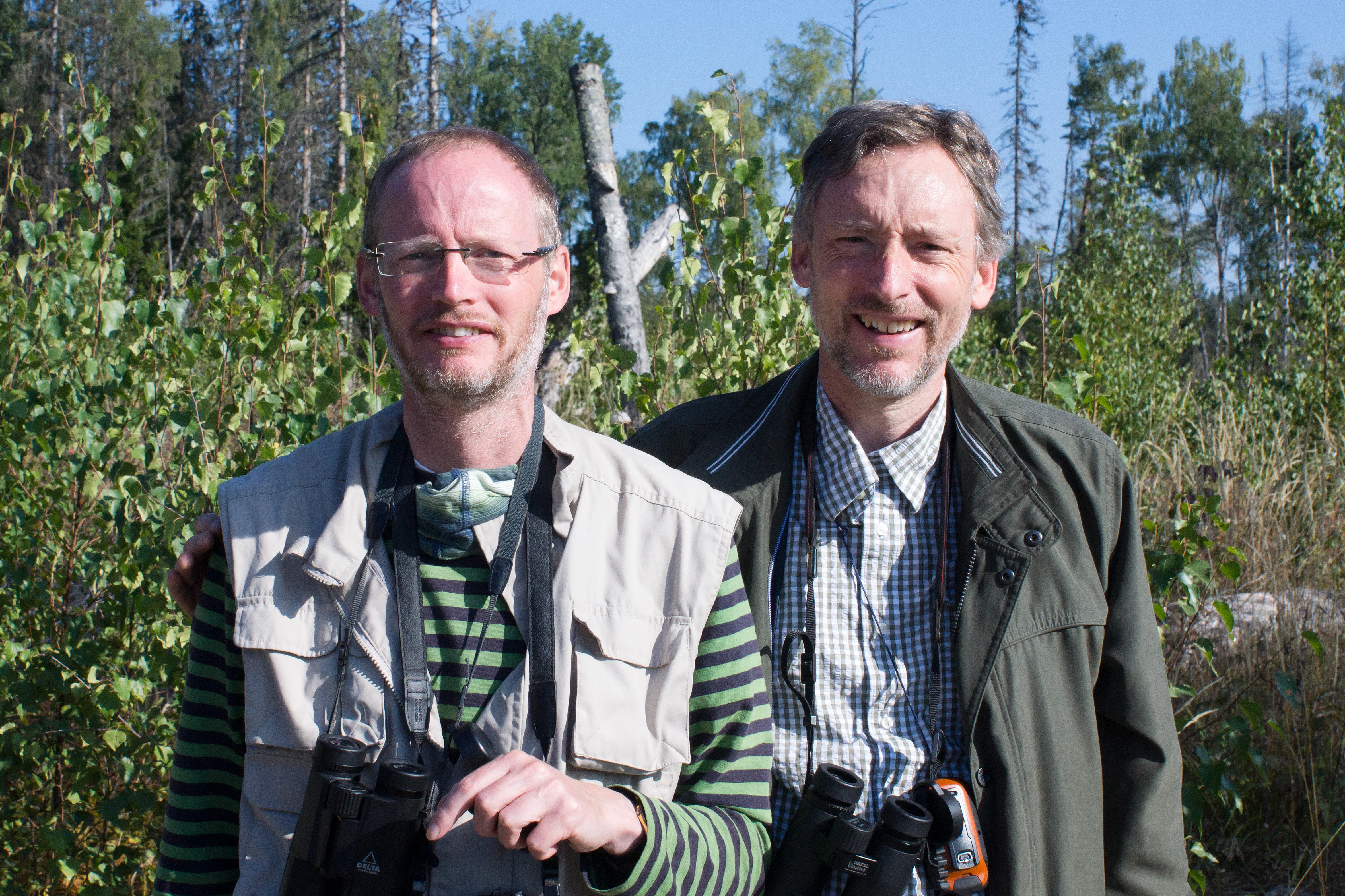 Adam & Jim, Farna Eco Park, Sweden — photo by Jim Bennett