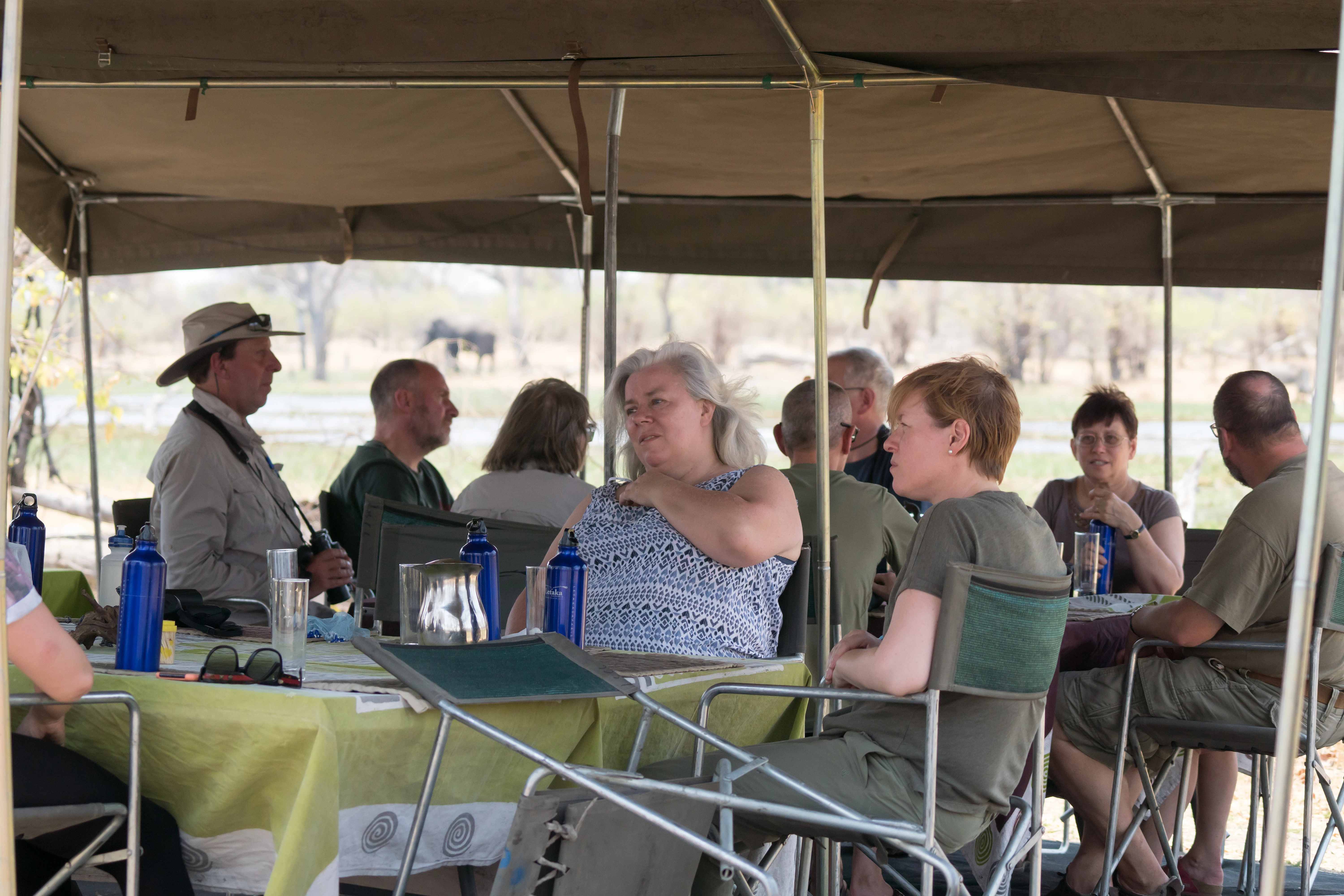 Lunchtime, Khwai campsite, Botswana — photo by Jim Bennett
