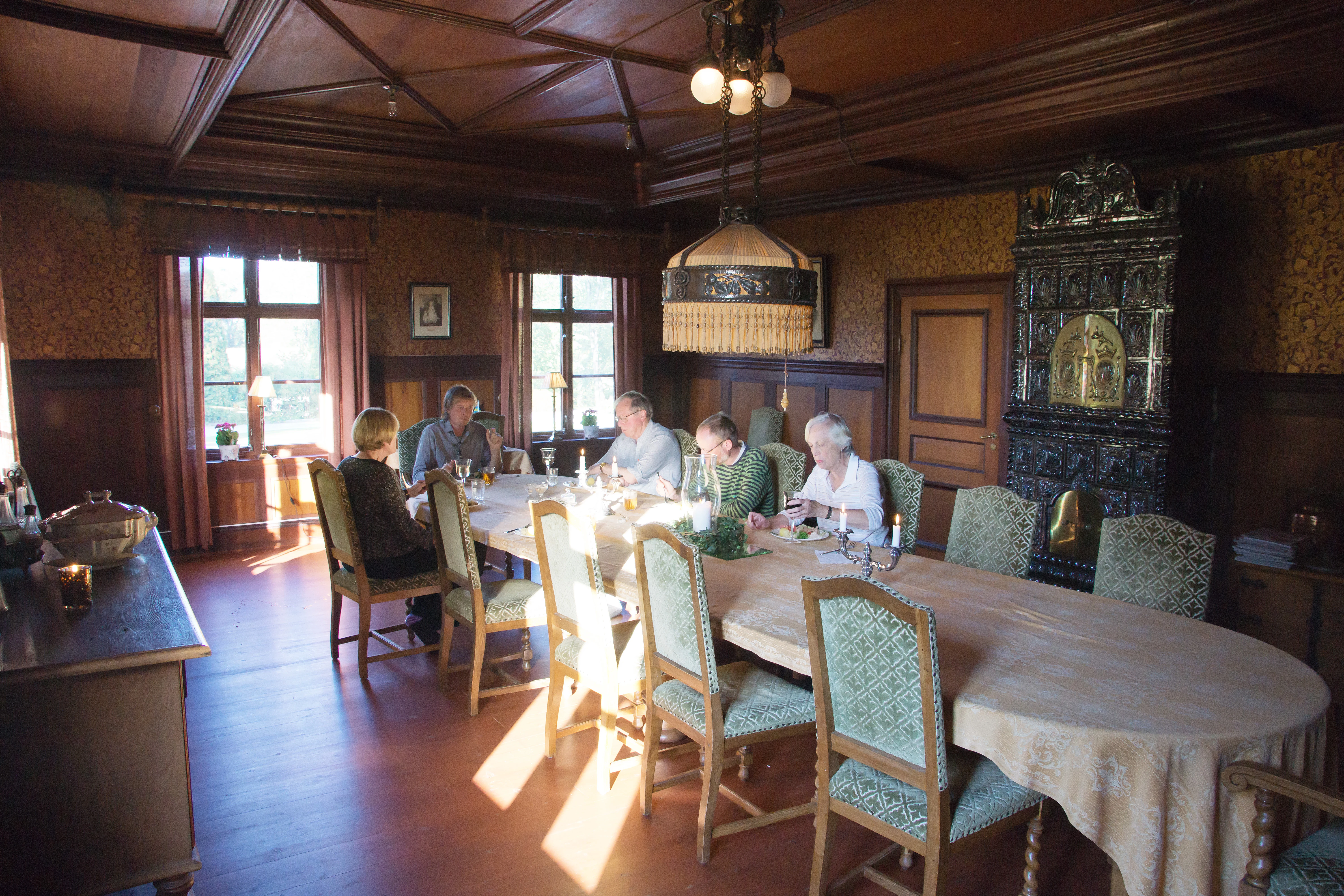 Dining room, Sorby Sateri, Sweden — photo by Jim Bennett