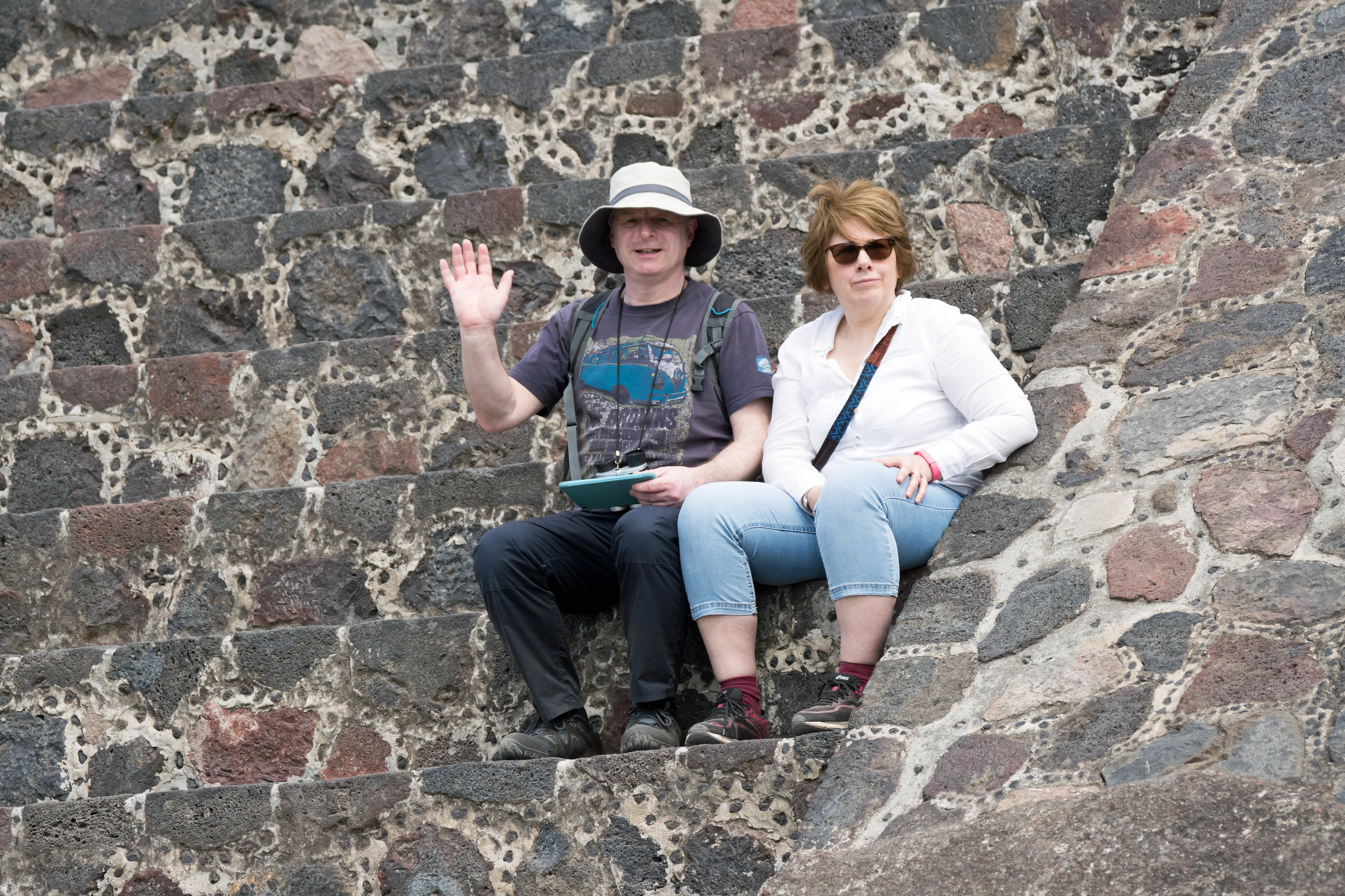 Steve & Nicola, Teotihuacan, State of Mexico, Mexico — photo by Jim Bennett