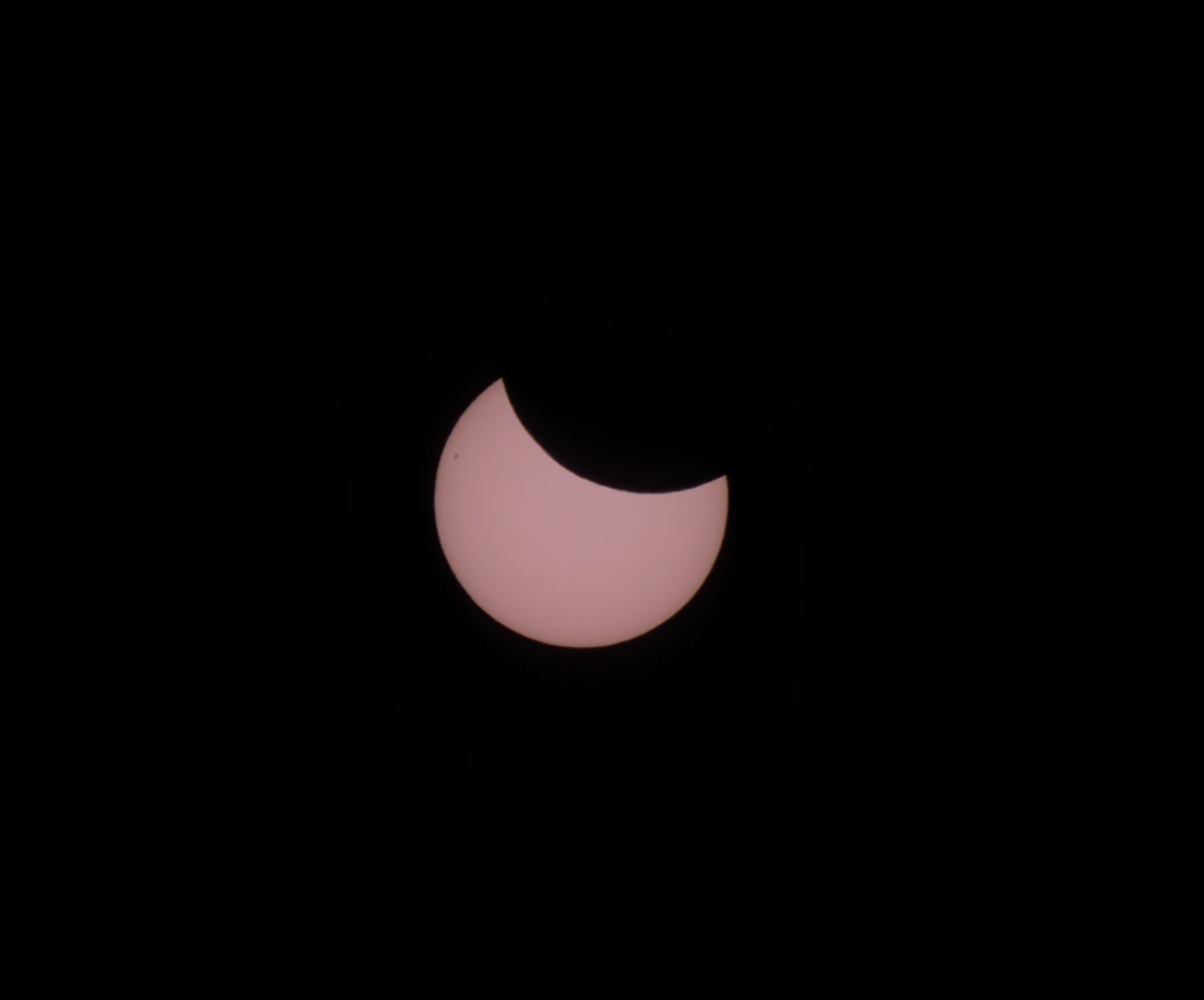 Partial Solar Eclipse, Acres Down, New Forest, UK — photo by Jim Bennett