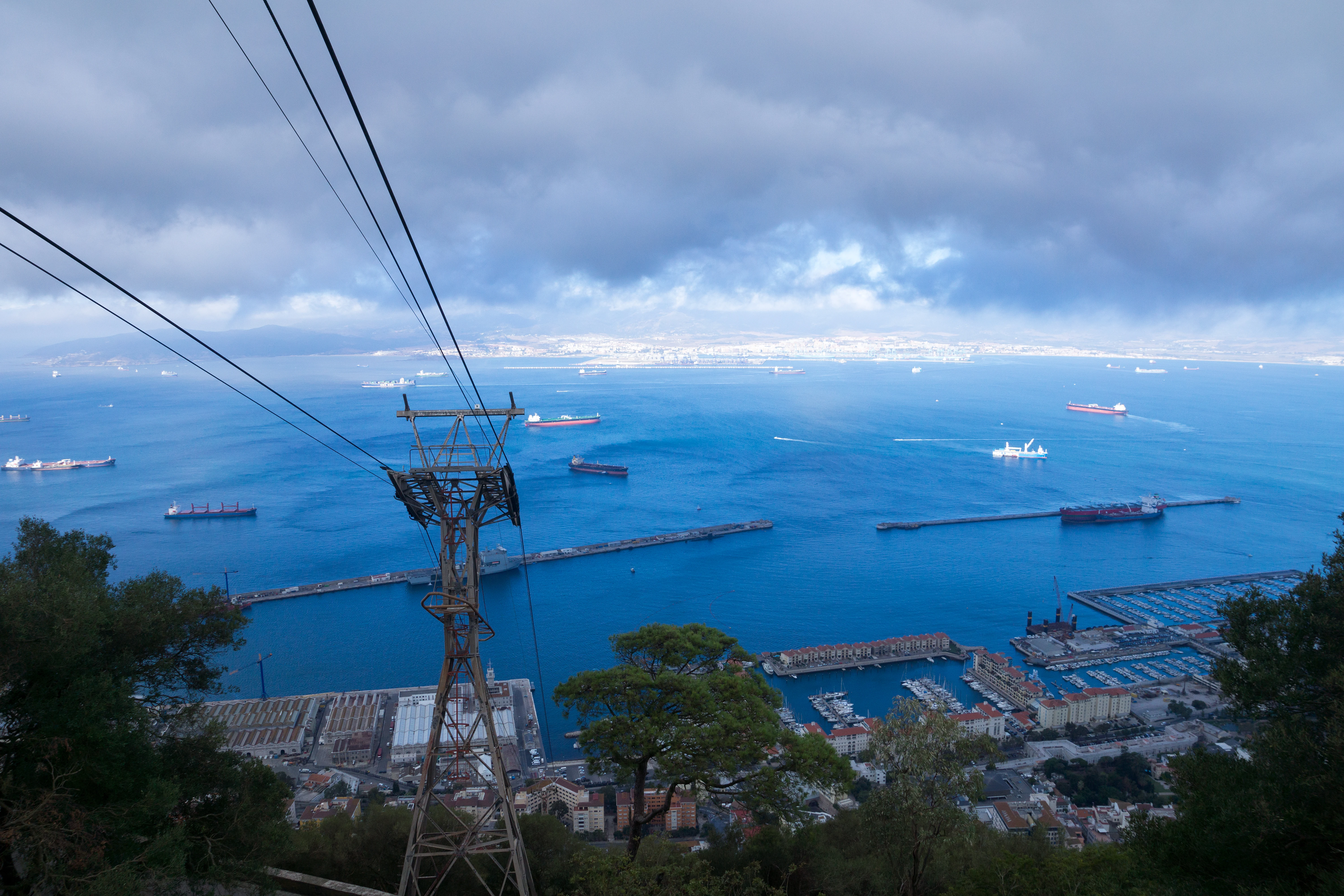The Levante bringing clouds over Gibraltar, Gibraltar, Spain — photo by Jim Bennett
