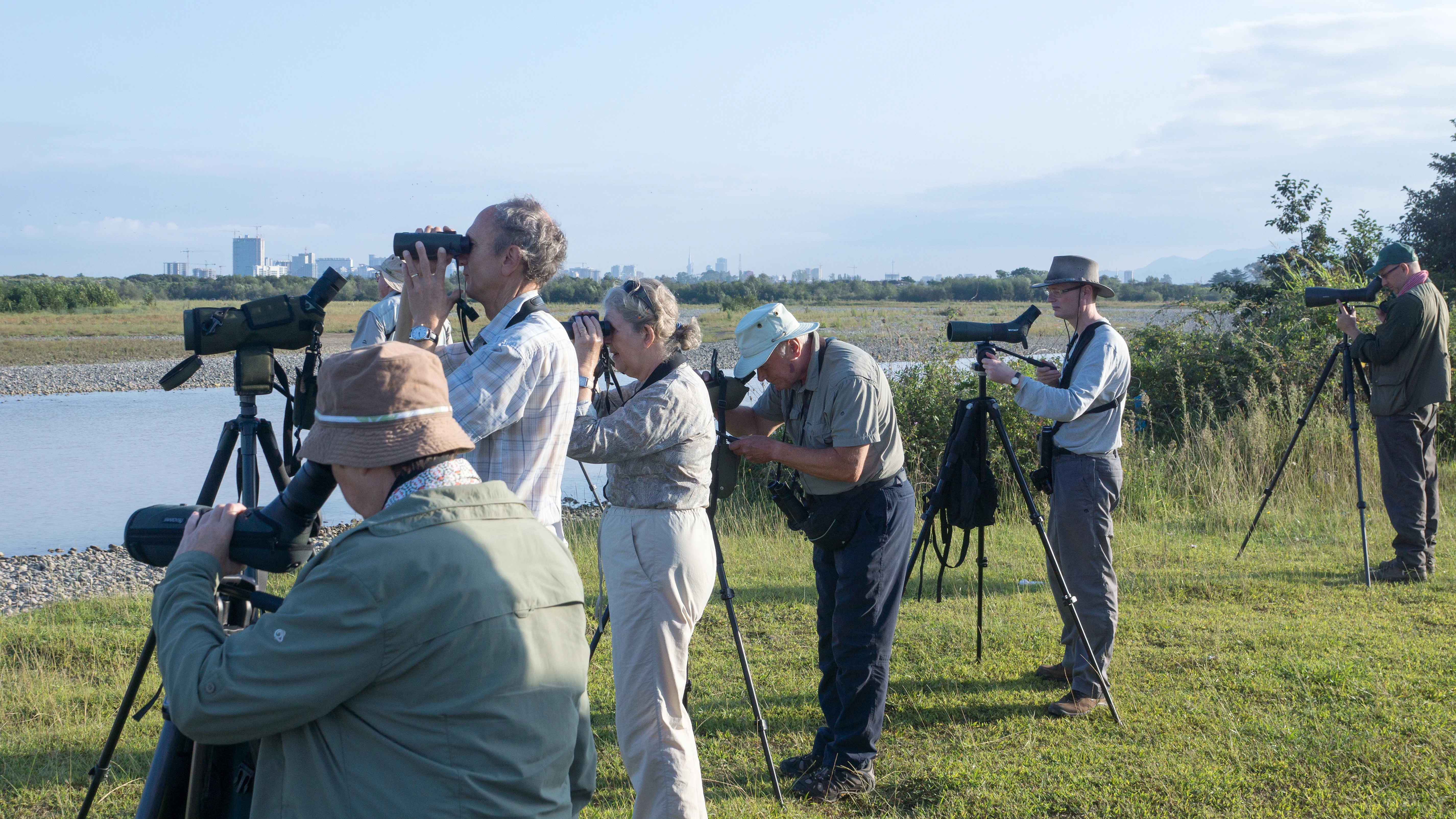 Carol, Simon, Patricia, Peter, Adam & Rob, Choroki Delta, Georgia — photo by Jim Bennett