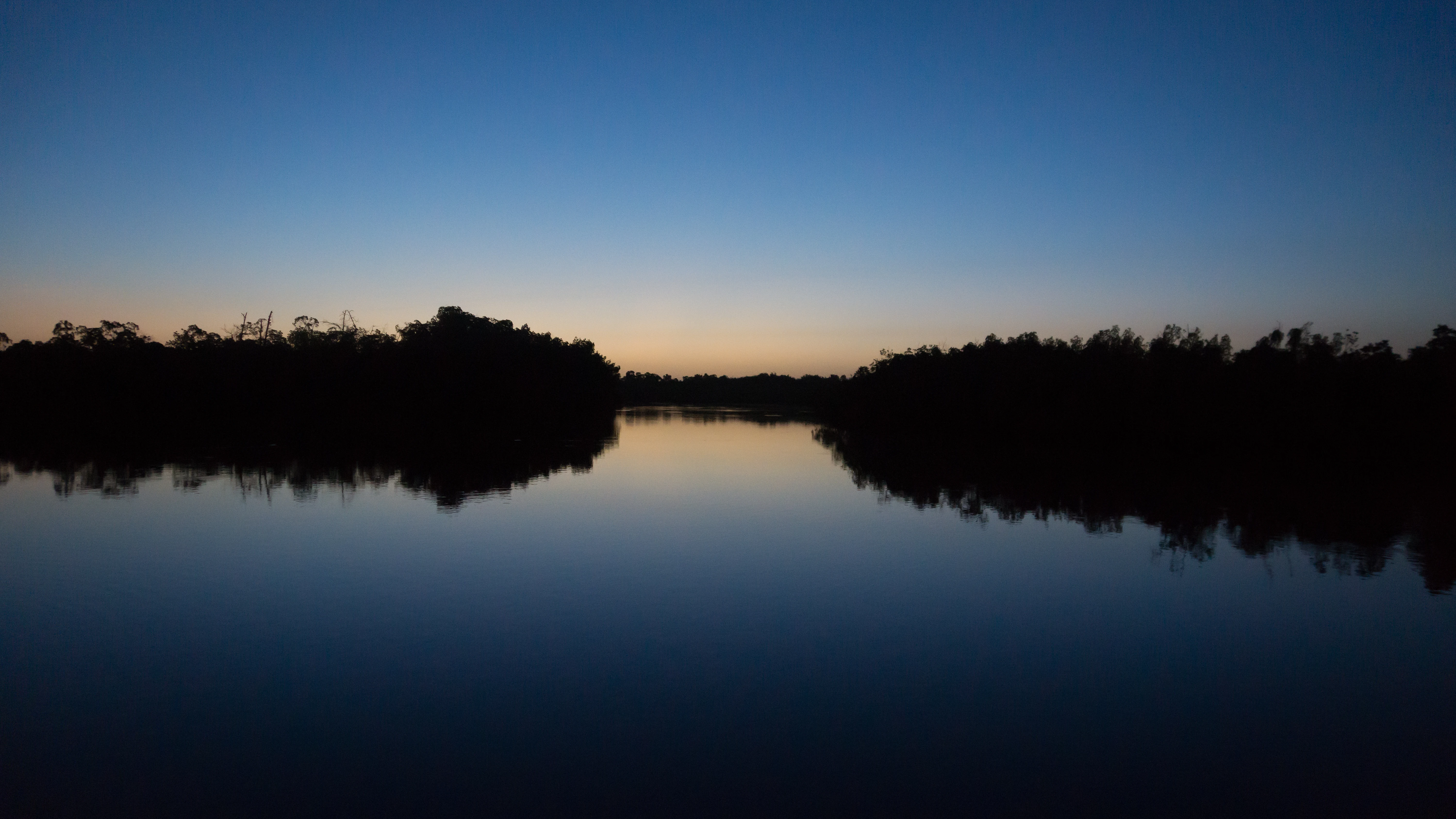 Dawn view from our lodge, Mandina Lodge, The Gambia — photo by Jim Bennett