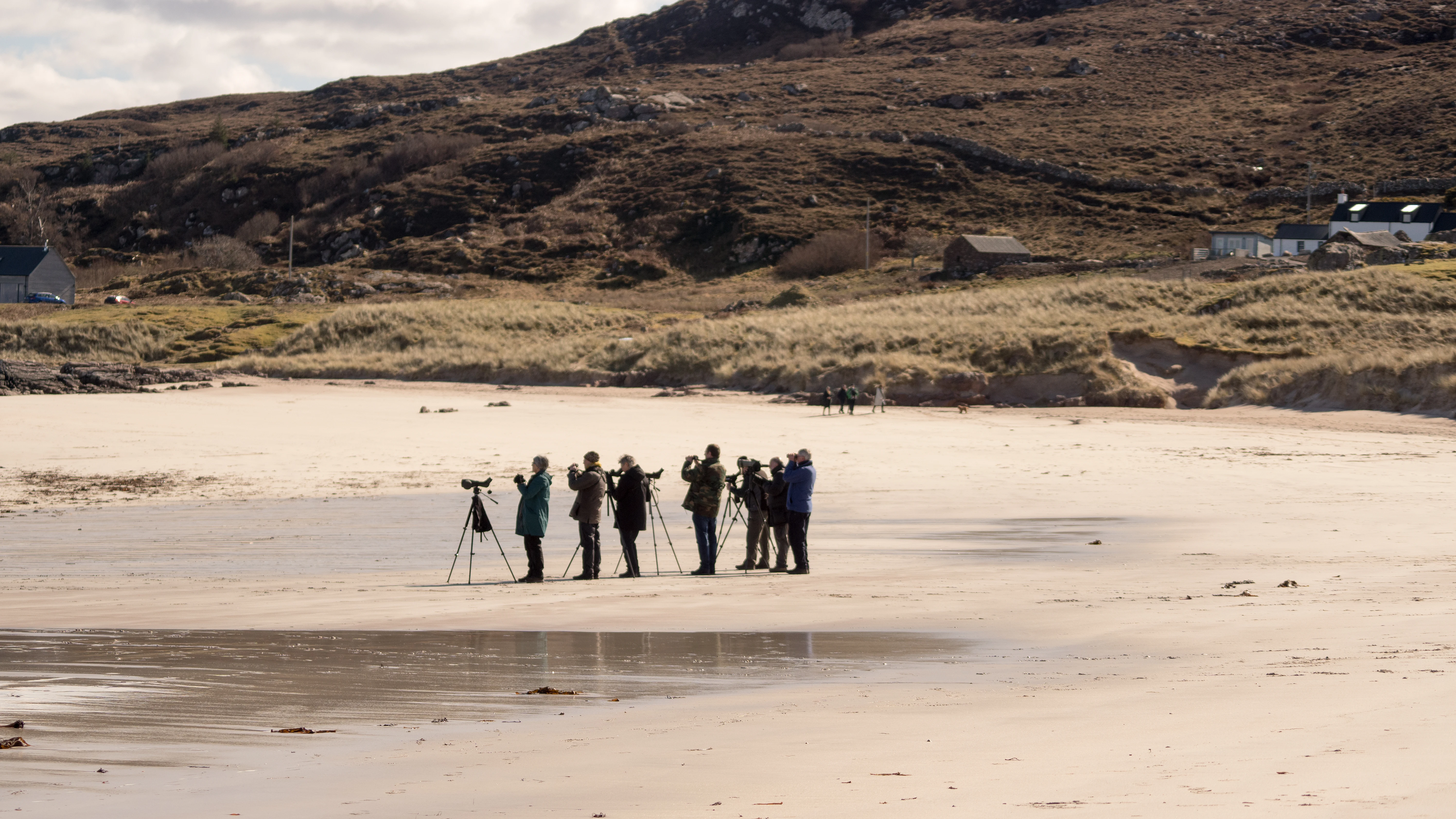 Birdwatching, Mellon Udrigle, Wester Ross, UK — photo by Jim Bennett