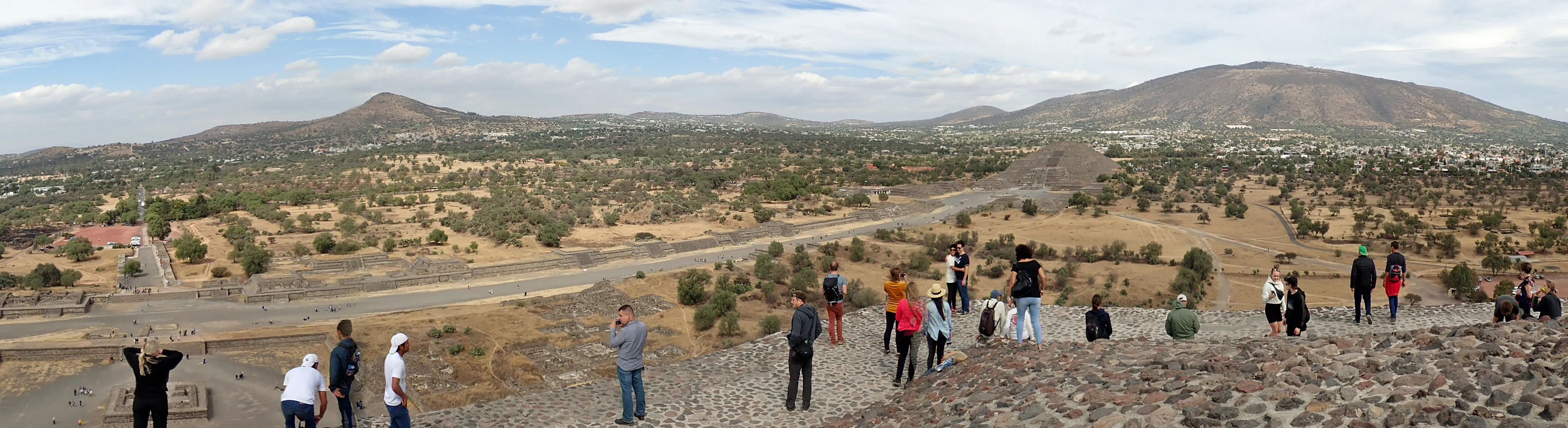 view from the Pyramid of the Sun, Teotihuacan, State of Mexico, Mexico — photo by Jim Bennett
