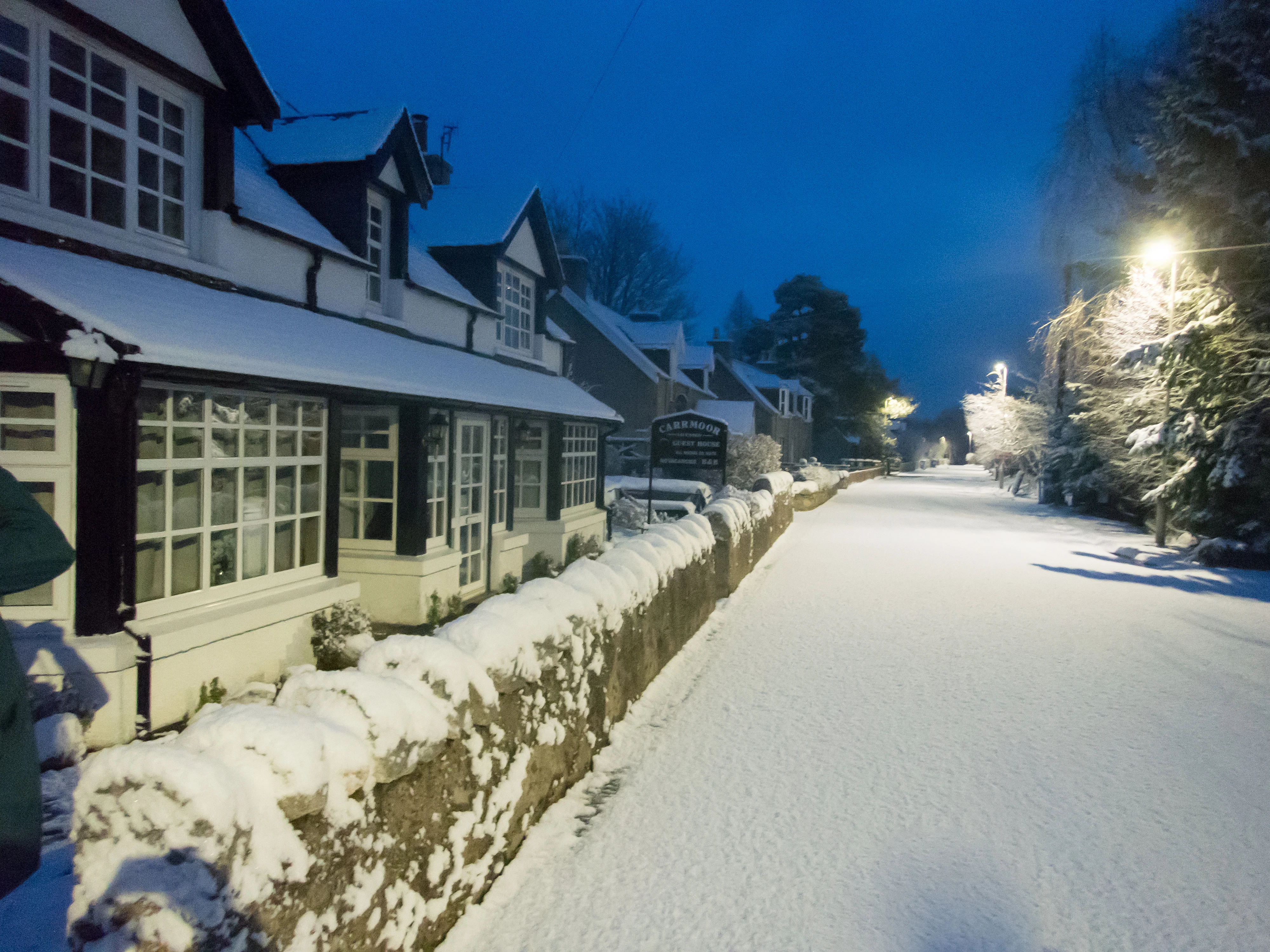 Our guest house, Carrbridge, Cairngorms, UK — photo by Jim Bennett