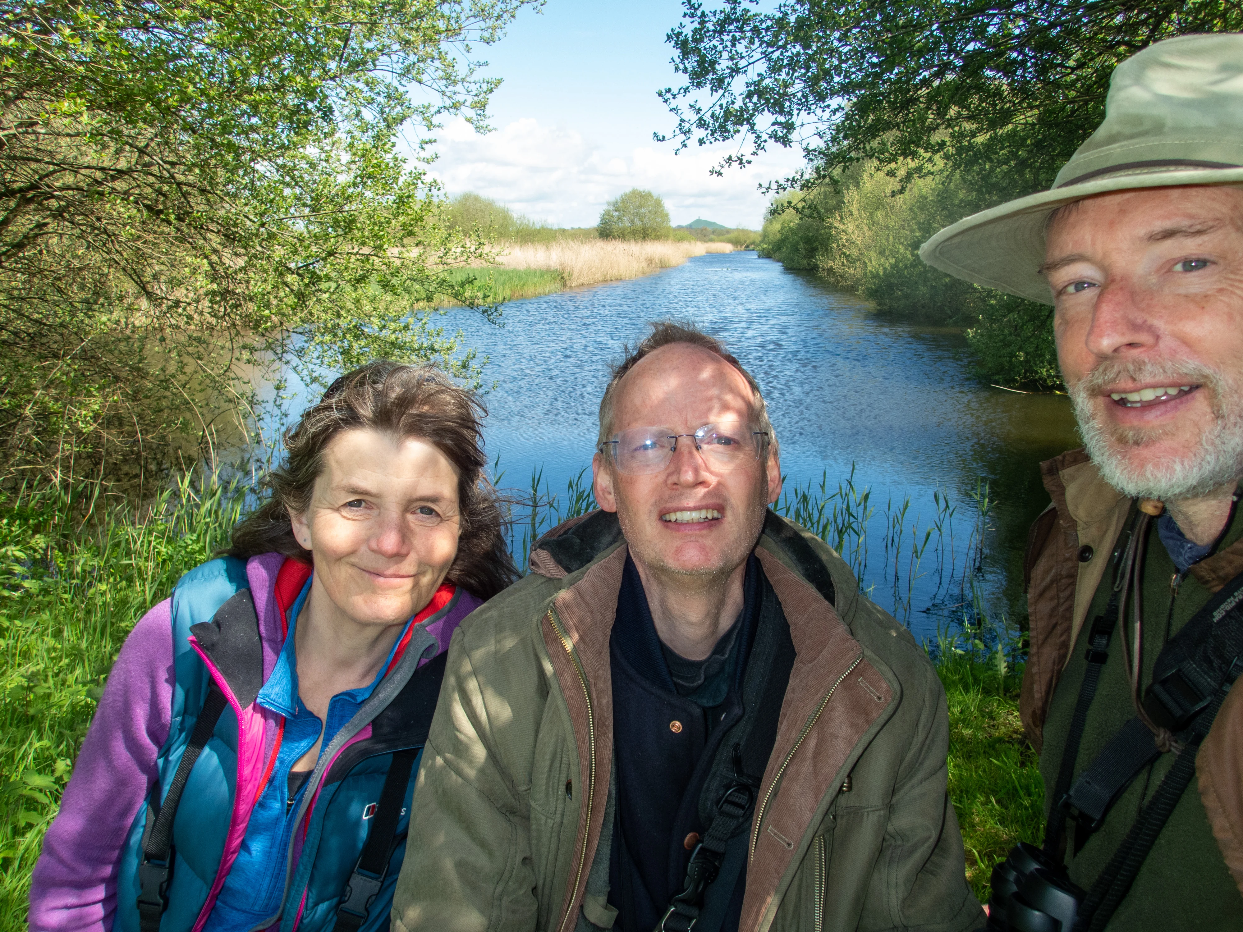 Nic, Adam & Jim, RSPB Ham Wall, Somerset, UK — photo by Jim Bennett