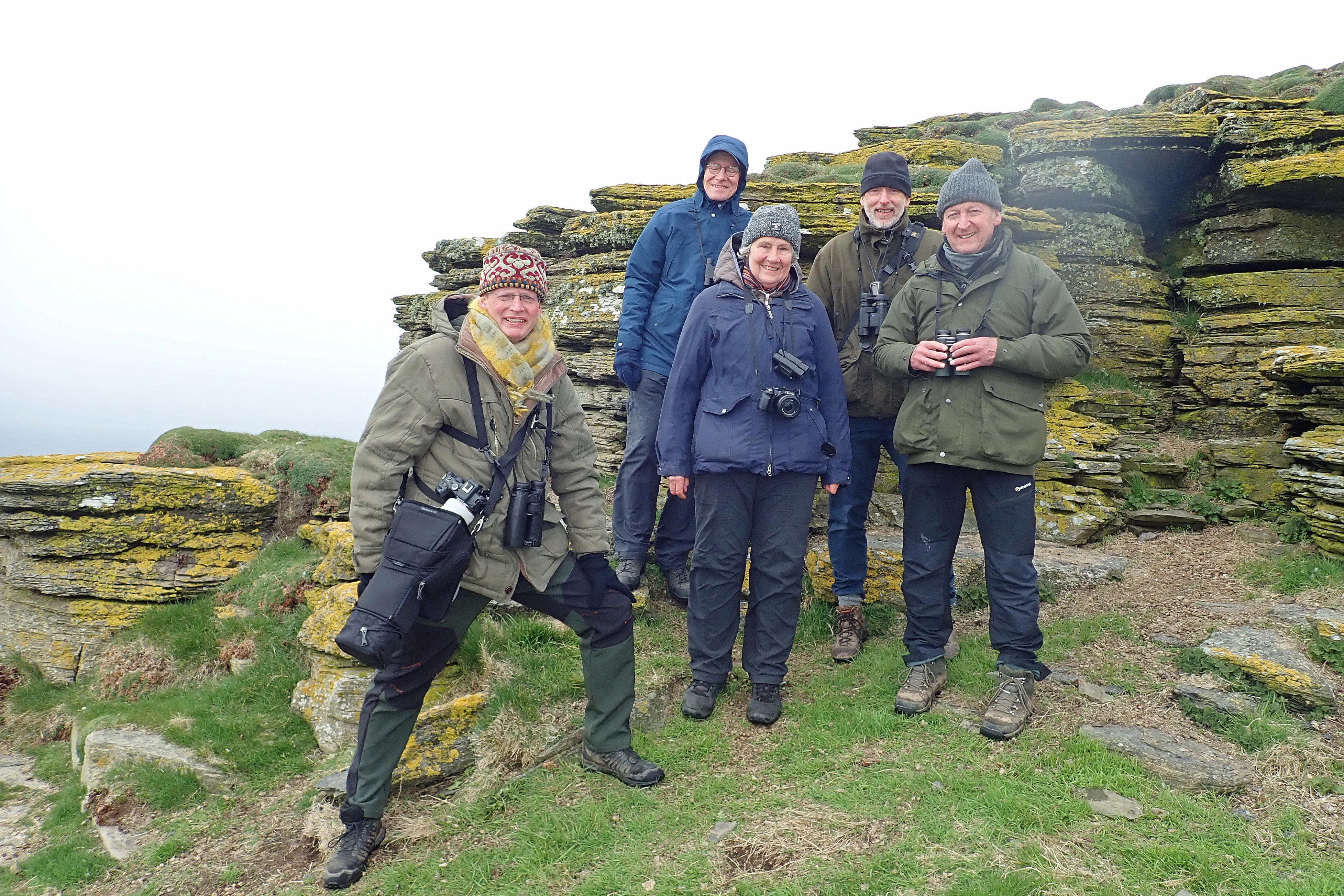 Adam, Ludwig, Elke, Jim & Tony, Westray, UK — photo by Jim Bennett