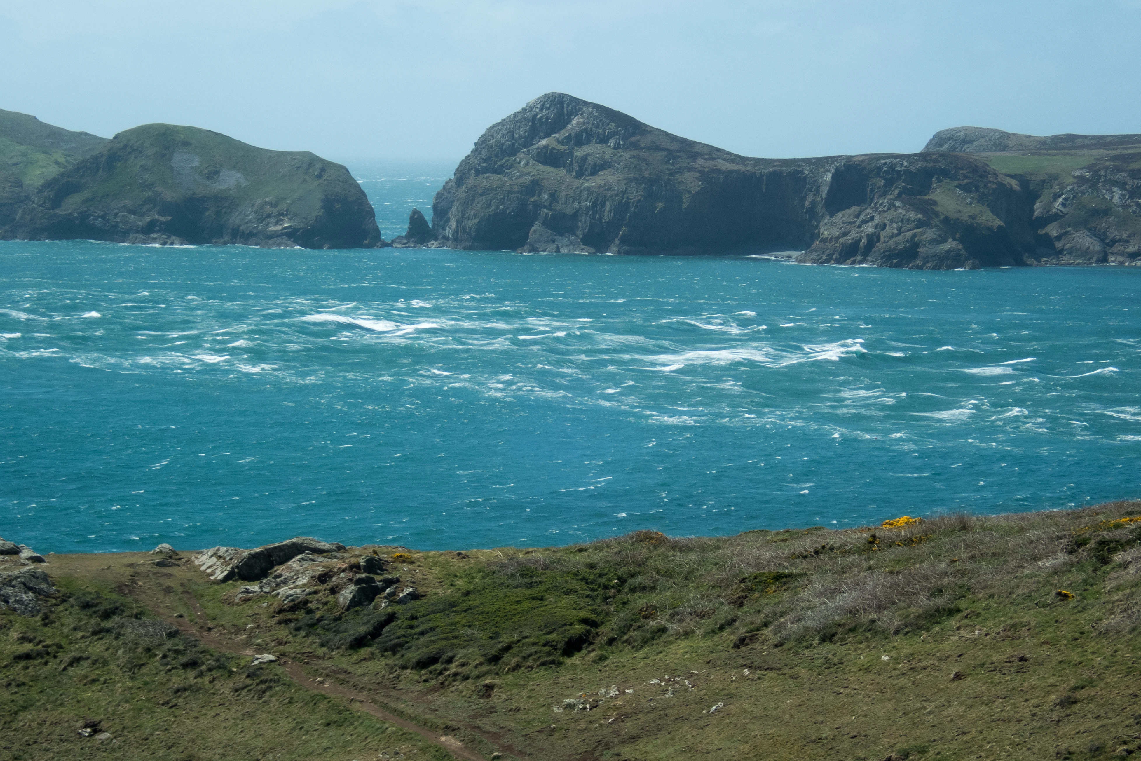 Ramsey Sound & Ramsey Island, Pembrokeshire, UK — photo by Jim Bennett
