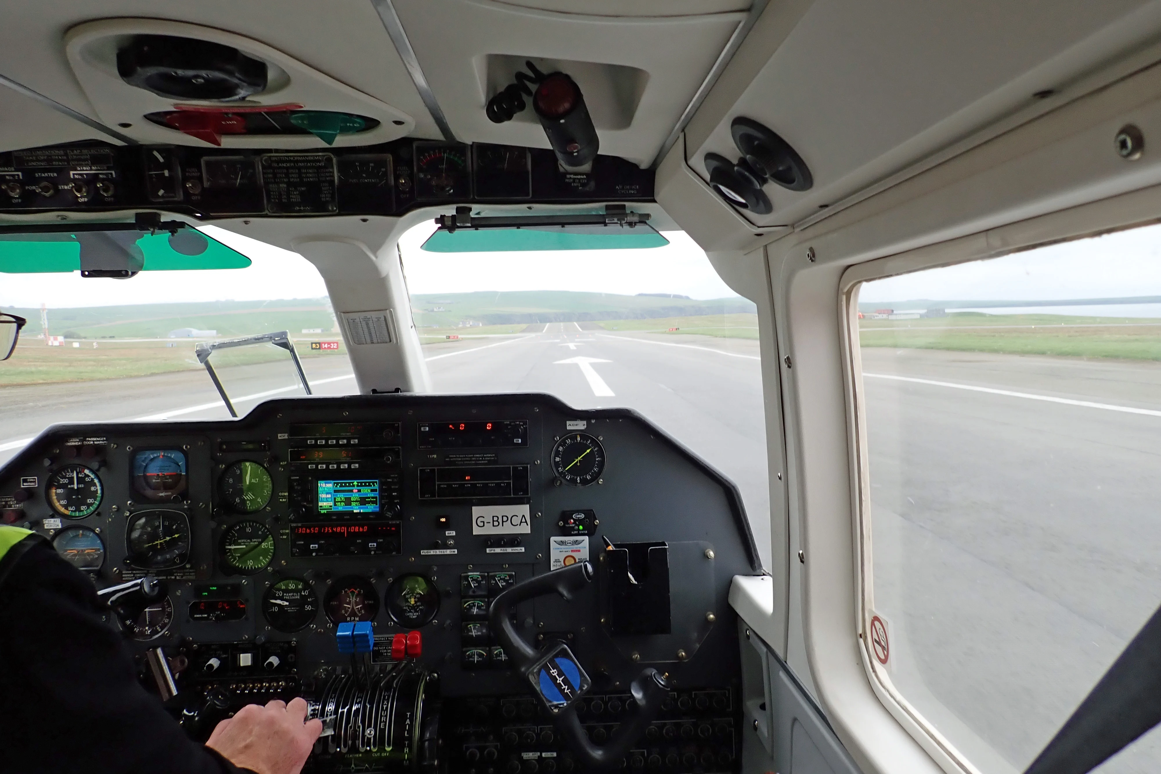 On the runway, Kirkwall Airport, Orkney, UK — photo by Jim Bennett