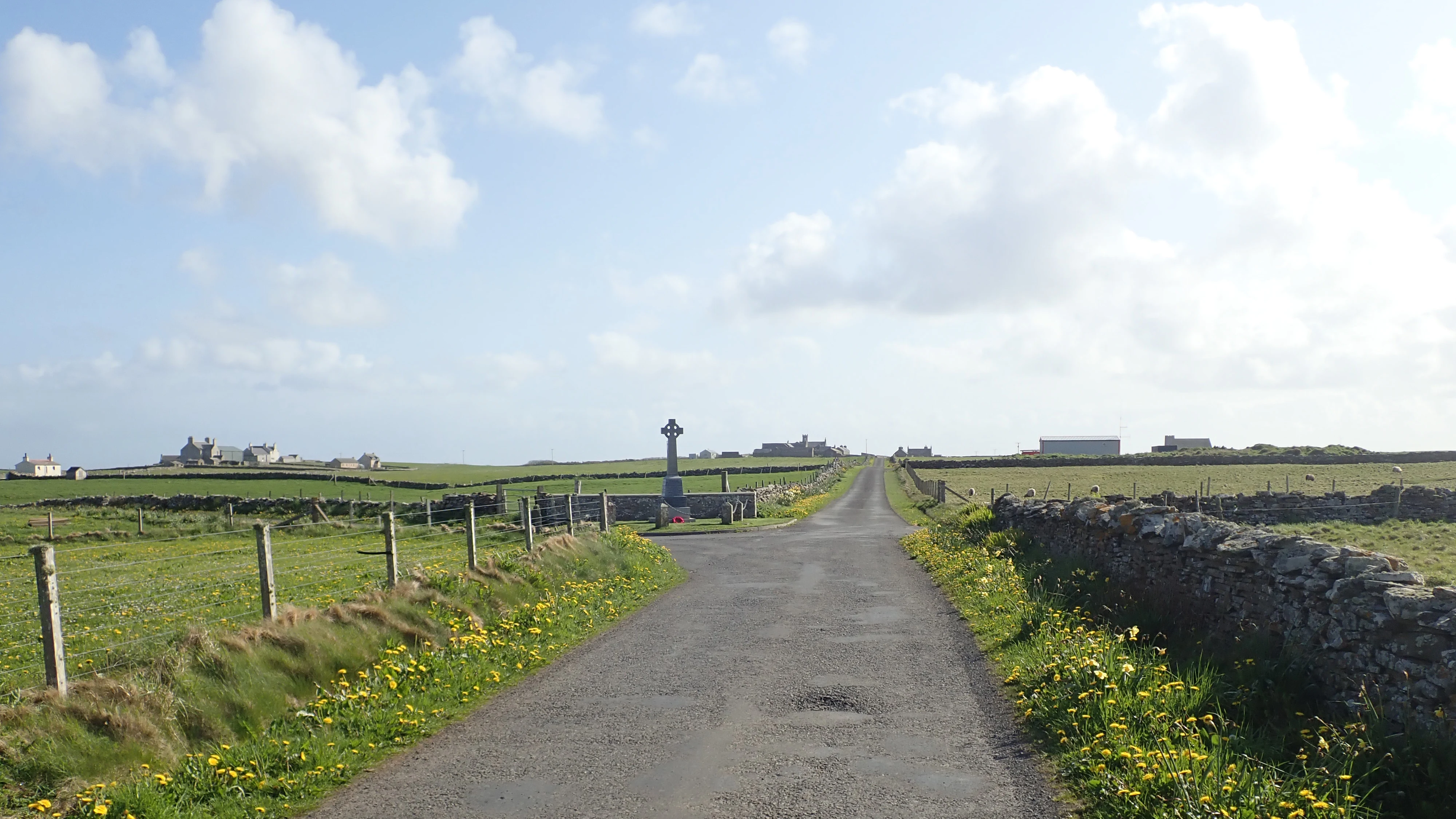 The main road, North Ronaldsay, UK — photo by Jim Bennett