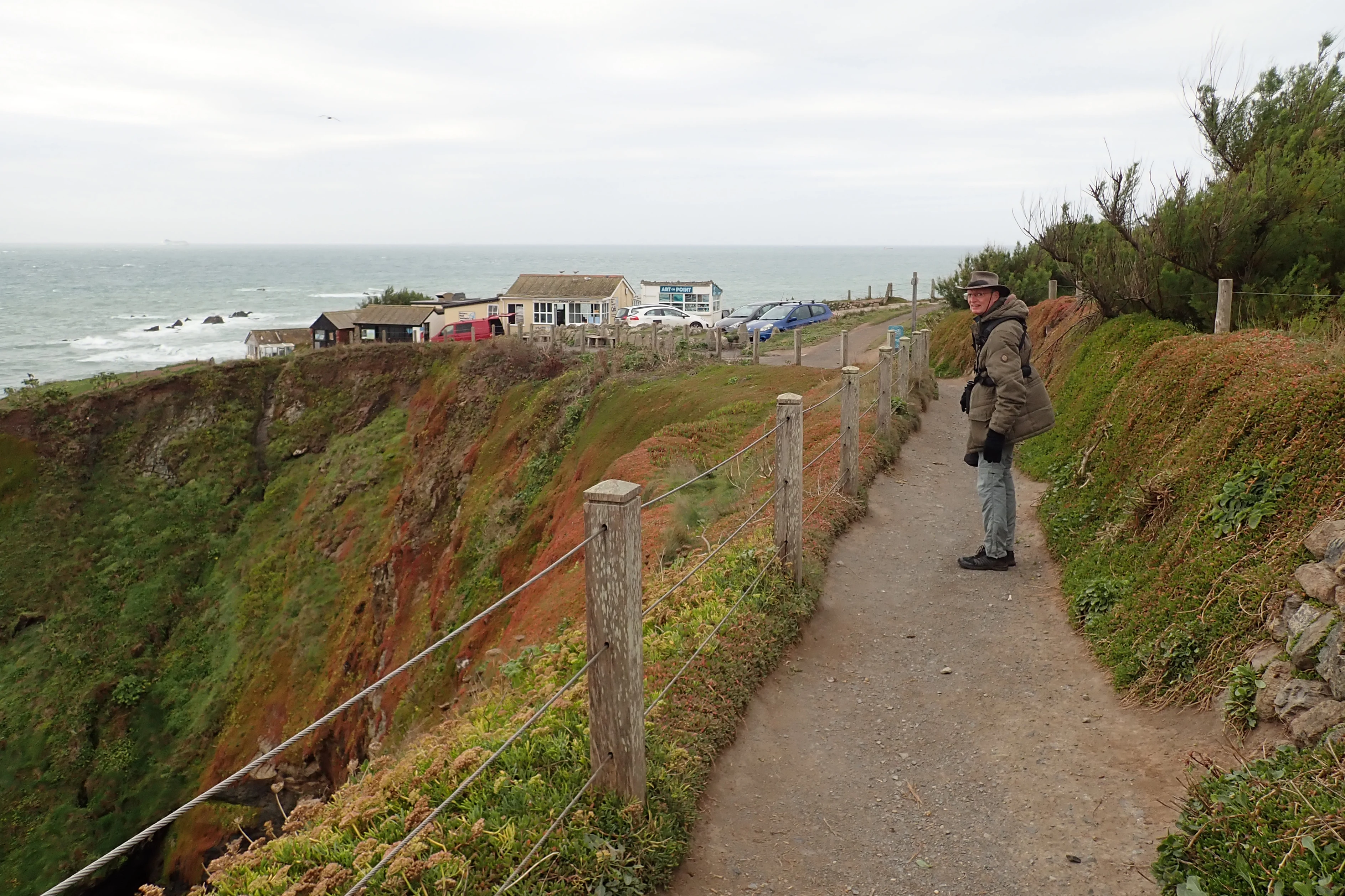 Adam at Lizard Point, Lizard Point, Cornwall, UK — photo by Jim Bennett