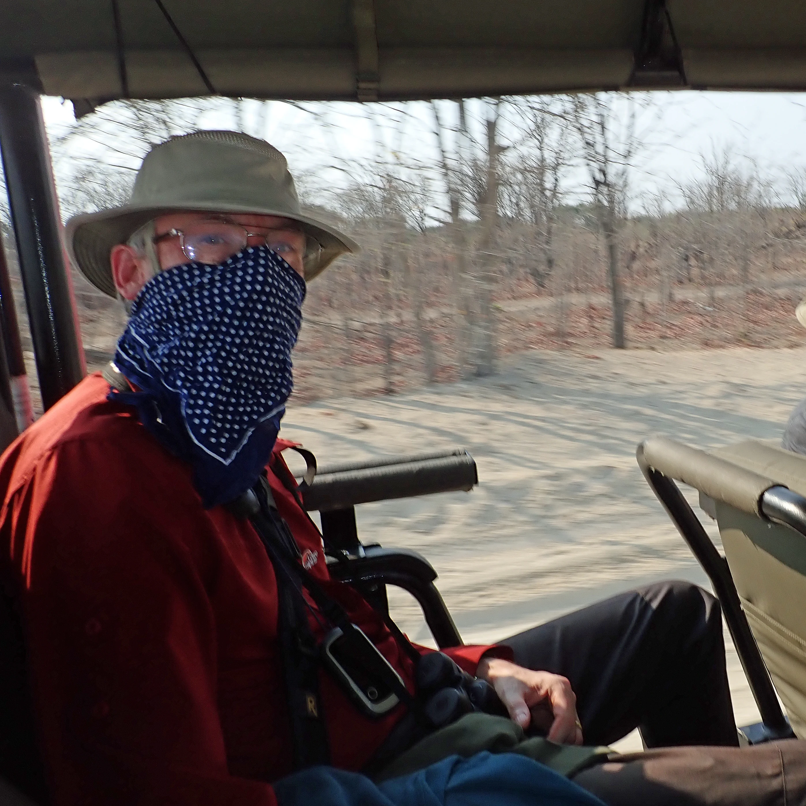 Jim, Maun to Khwai road, Botswana — photo by Jim Bennett