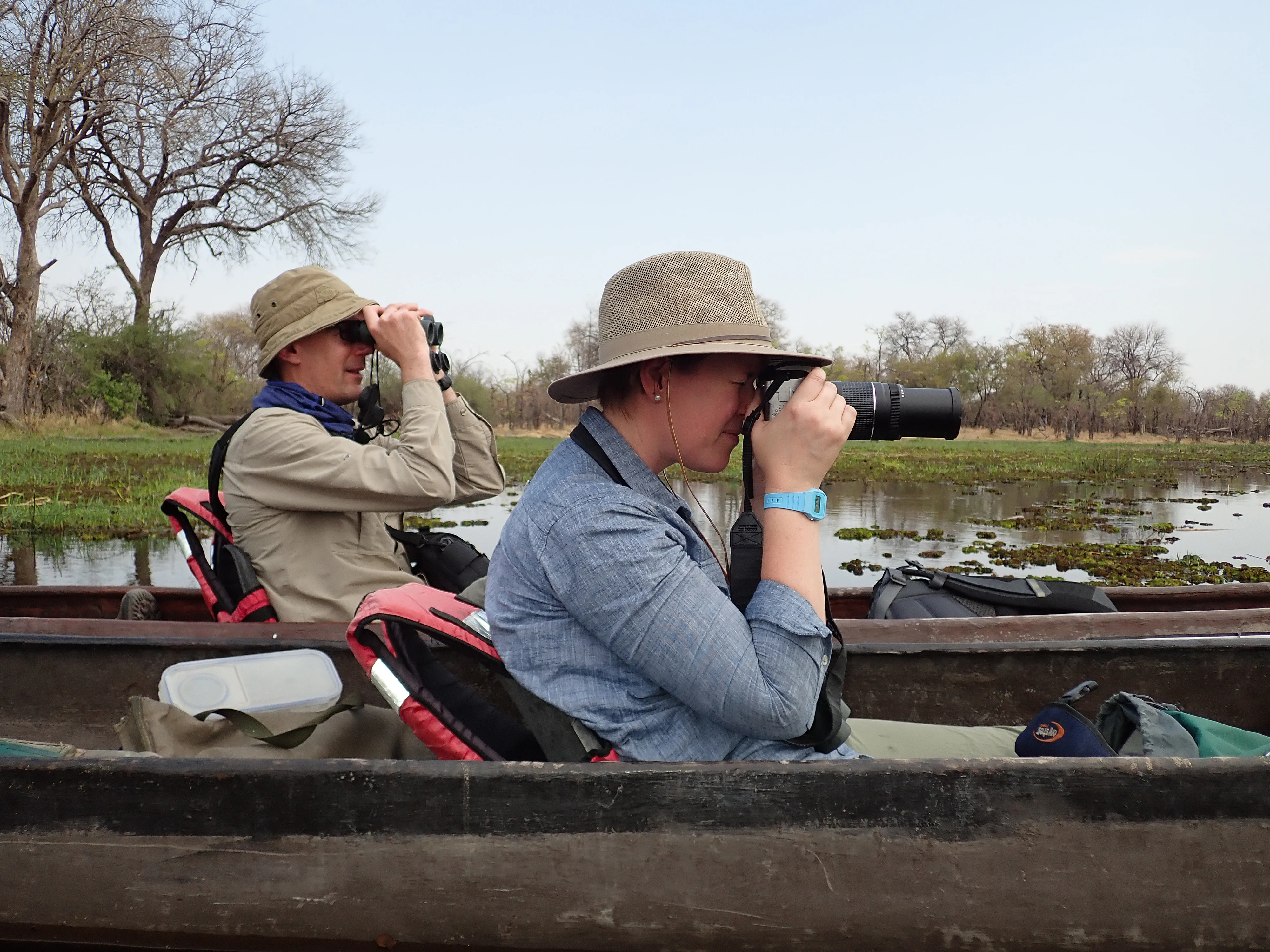 Alistair & Rowena, near Khwai, Botswana — photo by Jim Bennett
