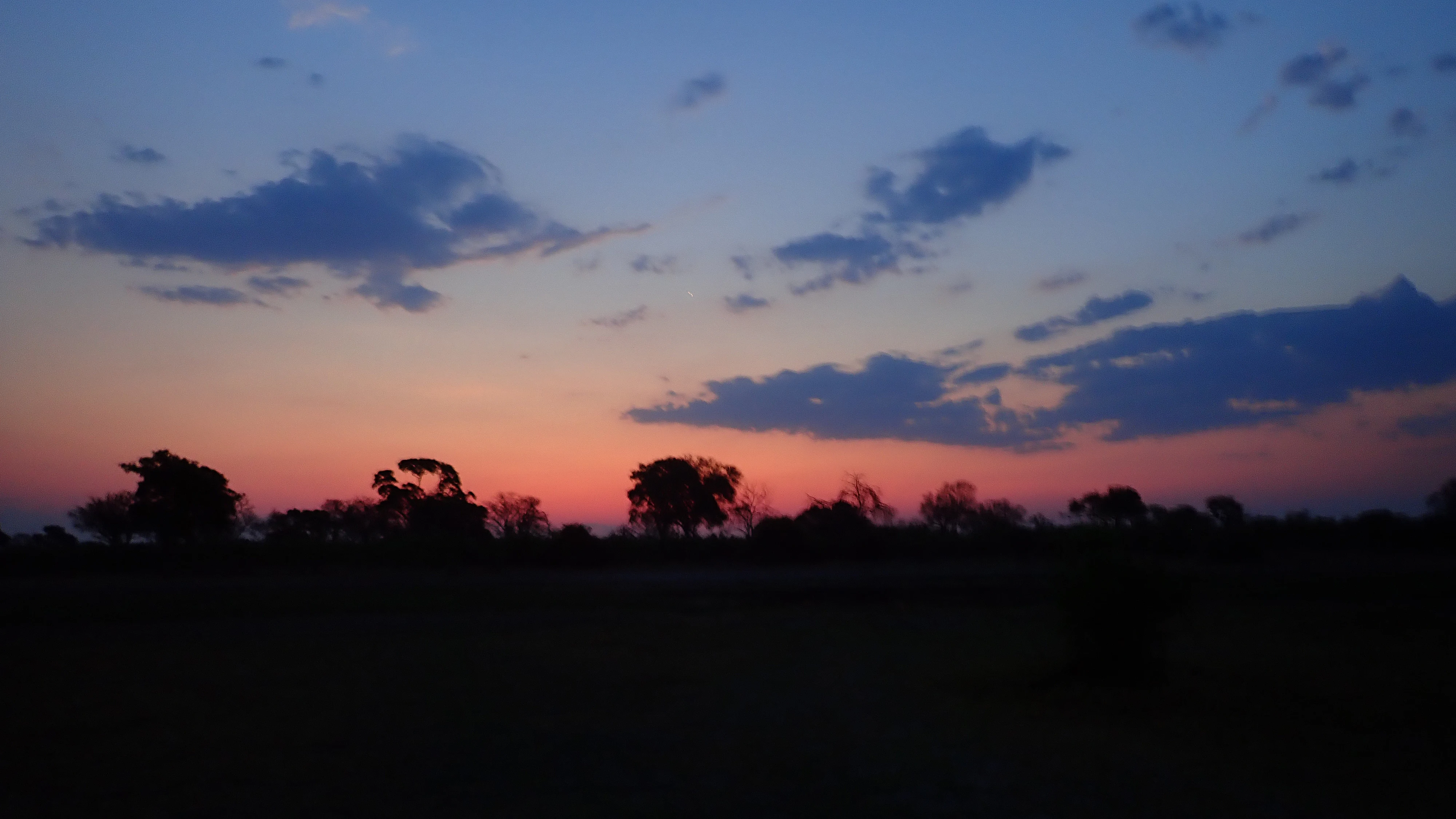 Sunset, near Khwai, Botswana — photo by Jim Bennett