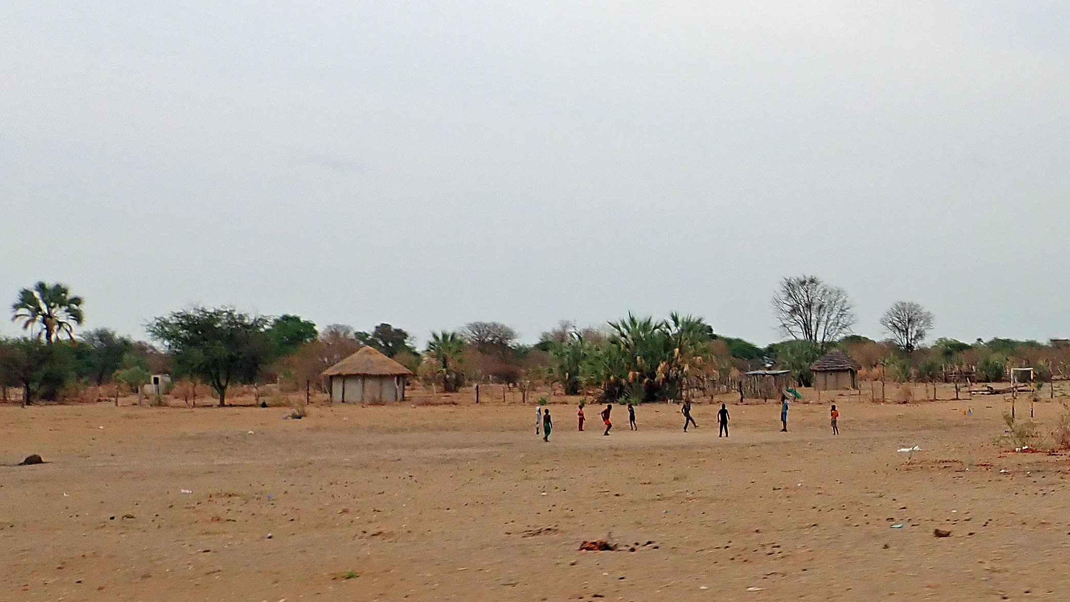 Football, road to Maun, Botswana — photo by Jim Bennett