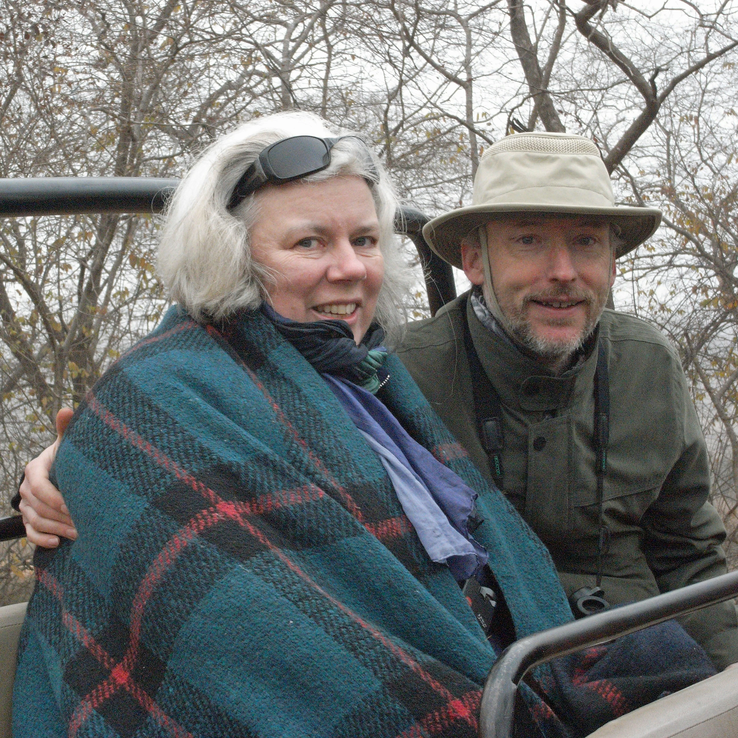 Caroline & Jim, Ranthambore National Park, Rajasthan, India — photo by Jim Bennett