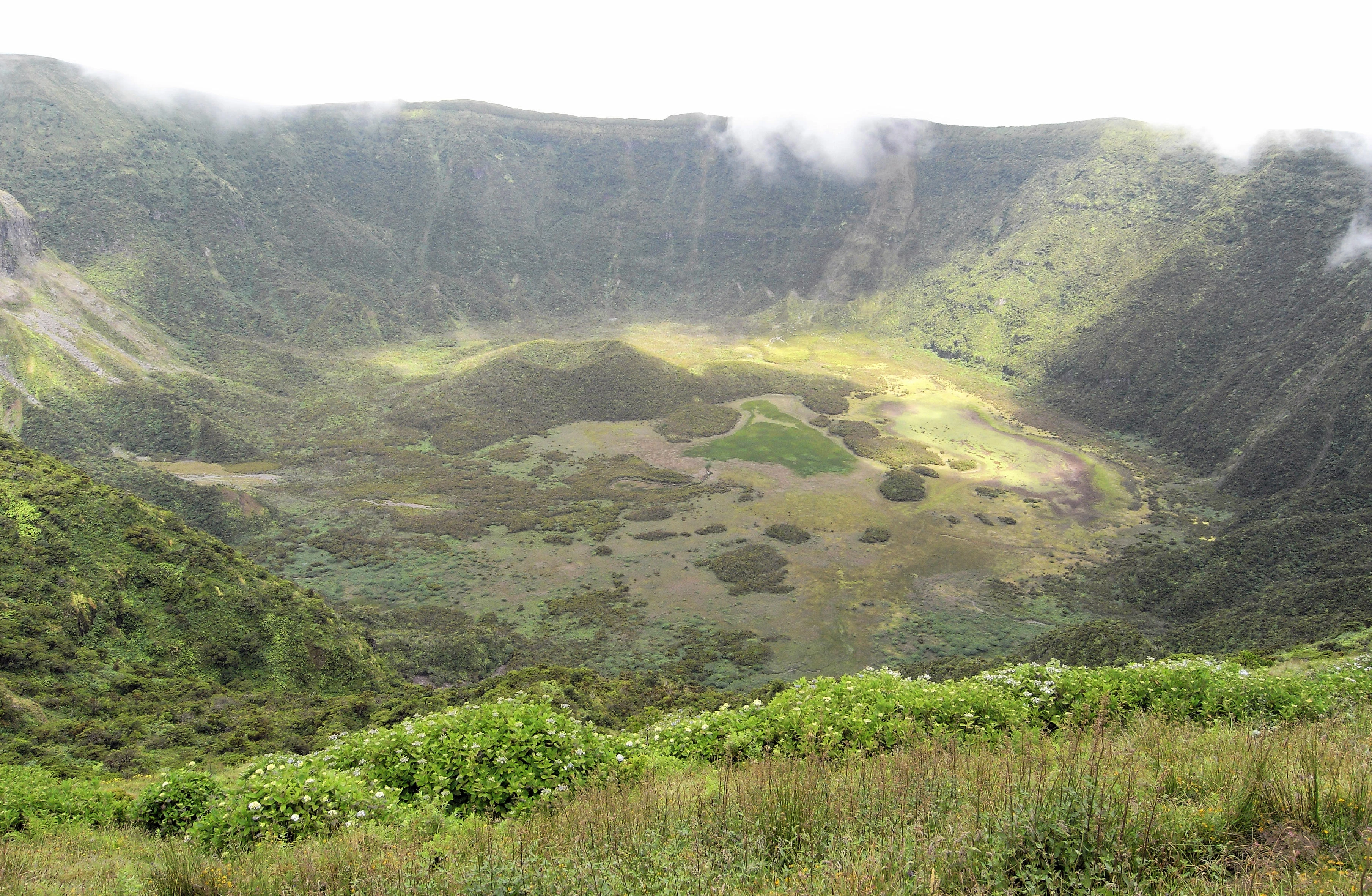 the main caldera, Azores, Portugal — photo by Jim Bennett