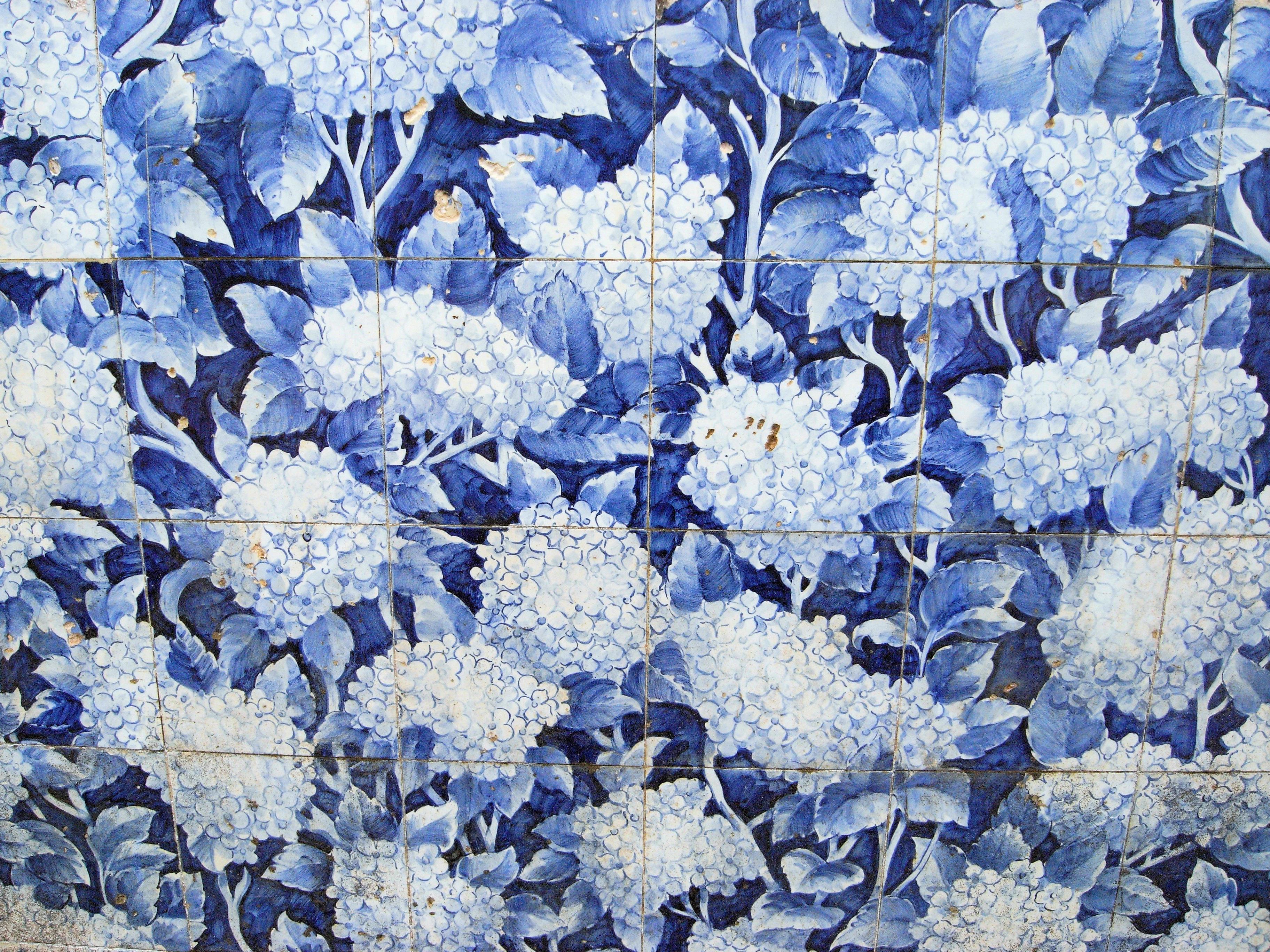 Hydranger tiles, Porto Formosa tea plantation, Azores, Portugal — photo by Jim Bennett