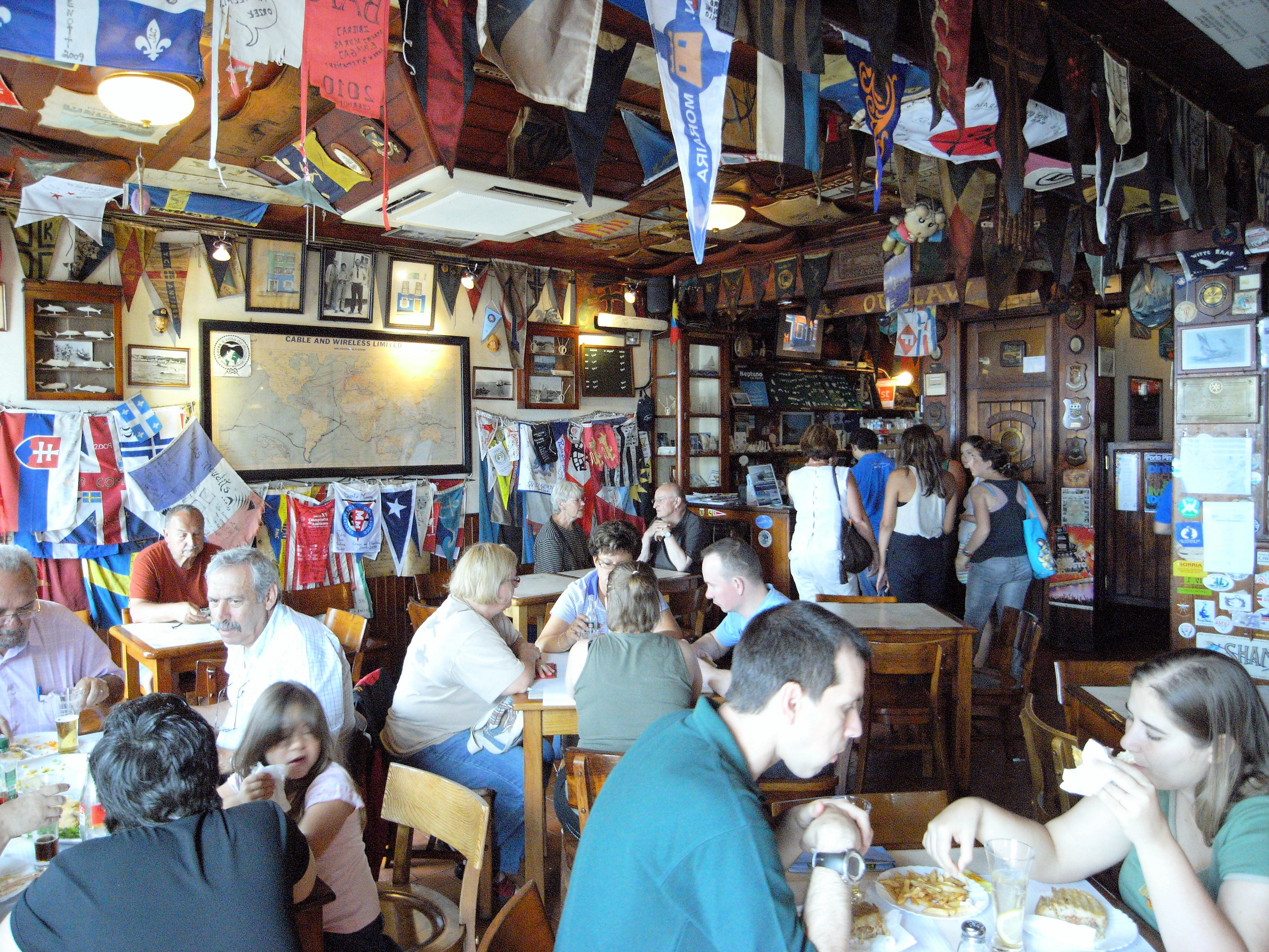 Peter's Cafe Sport Bar, Horta, Azores, Portugal — photo by Jim Bennett