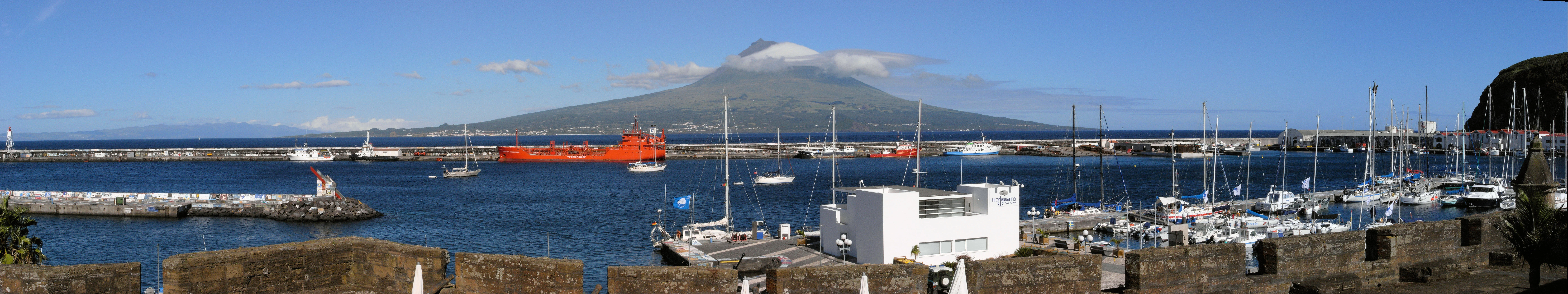 Horta Harbour, Horta, Azores, Portugal — photo by Jim Bennett
