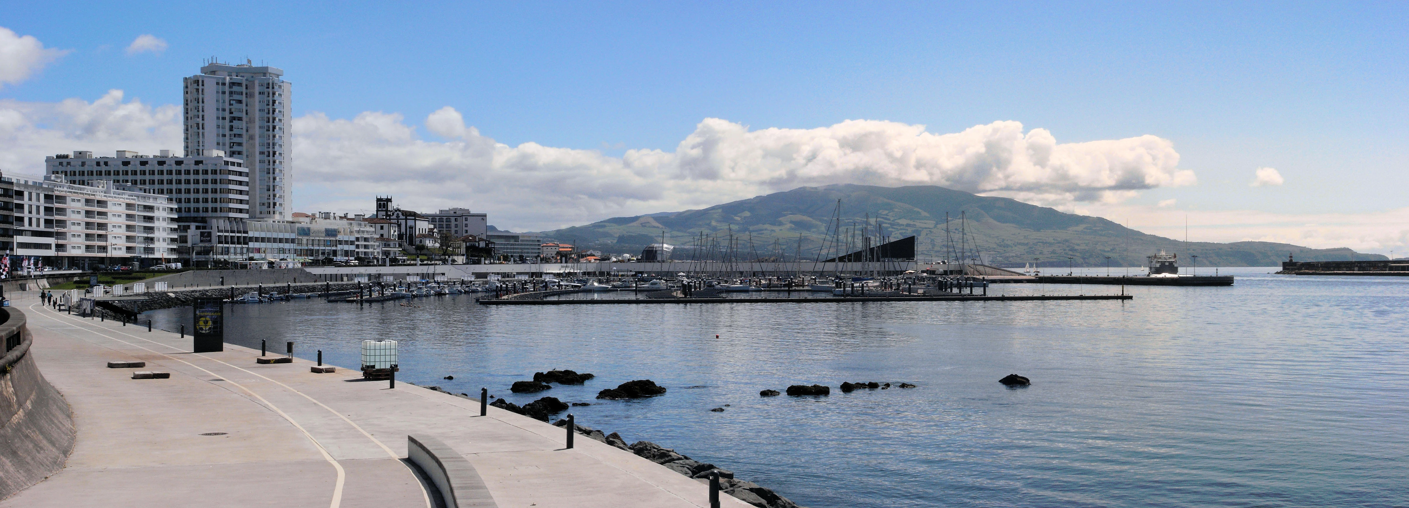 New sea front, Ponta Delgado Harbour, Azores, Portugal — photo by Jim Bennett