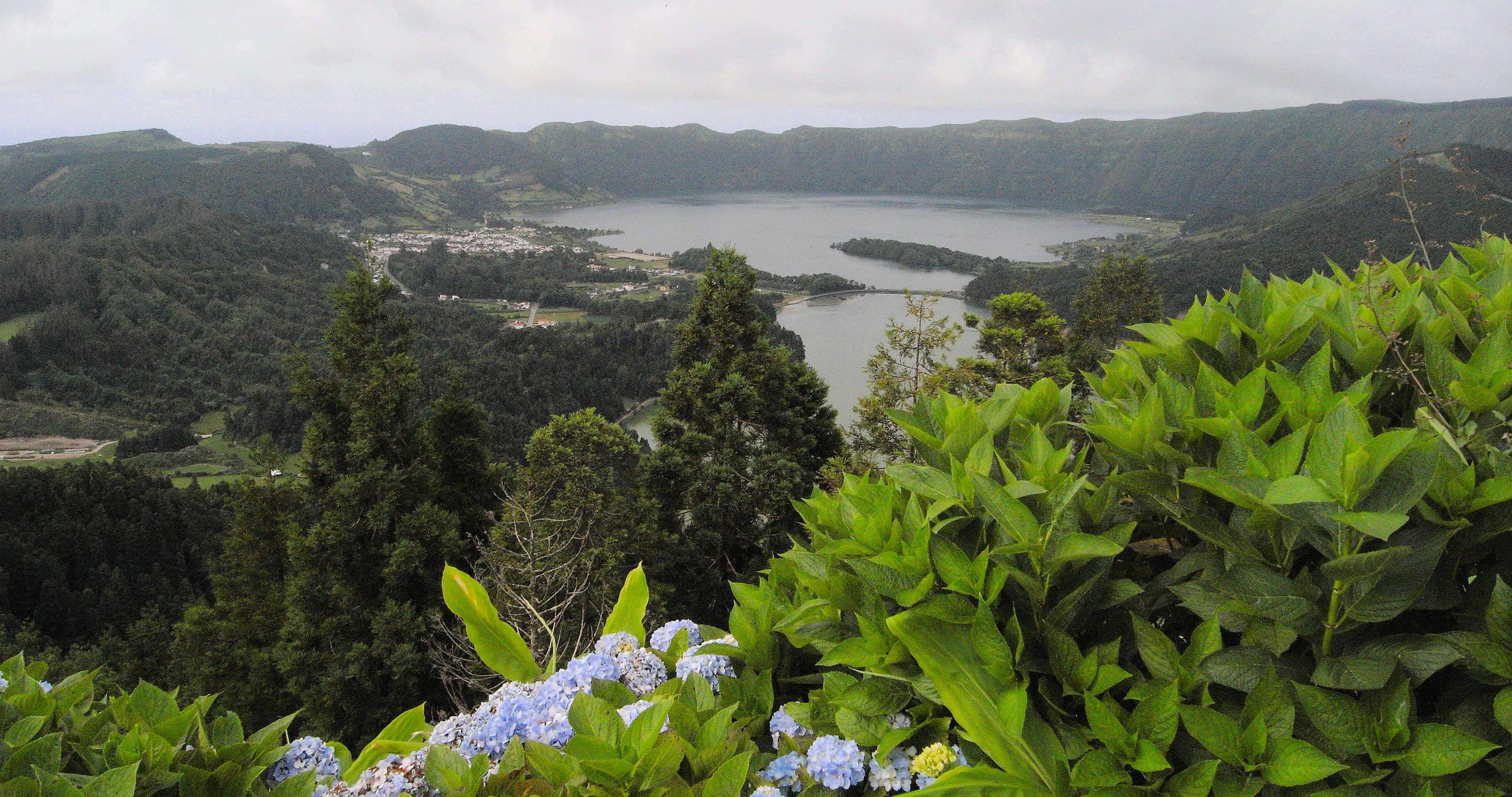 Sete Cidades caldera, Azores, Portugal — photo by Jim Bennett