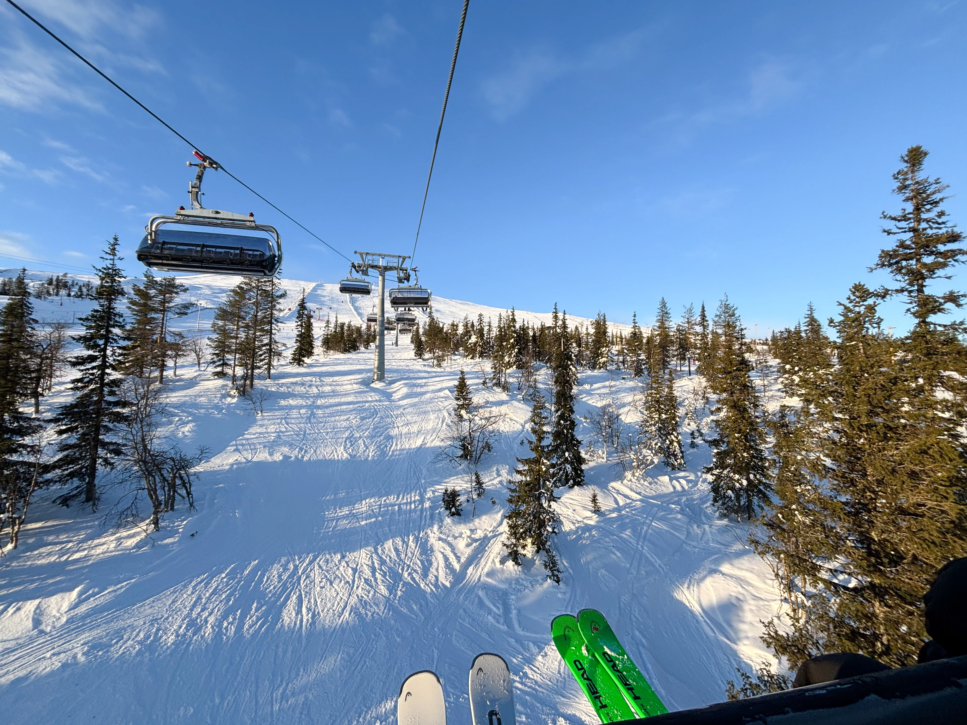 On the Chair Lift, Ÿllas, Finland — photo by Orlando Prugel-Bennett