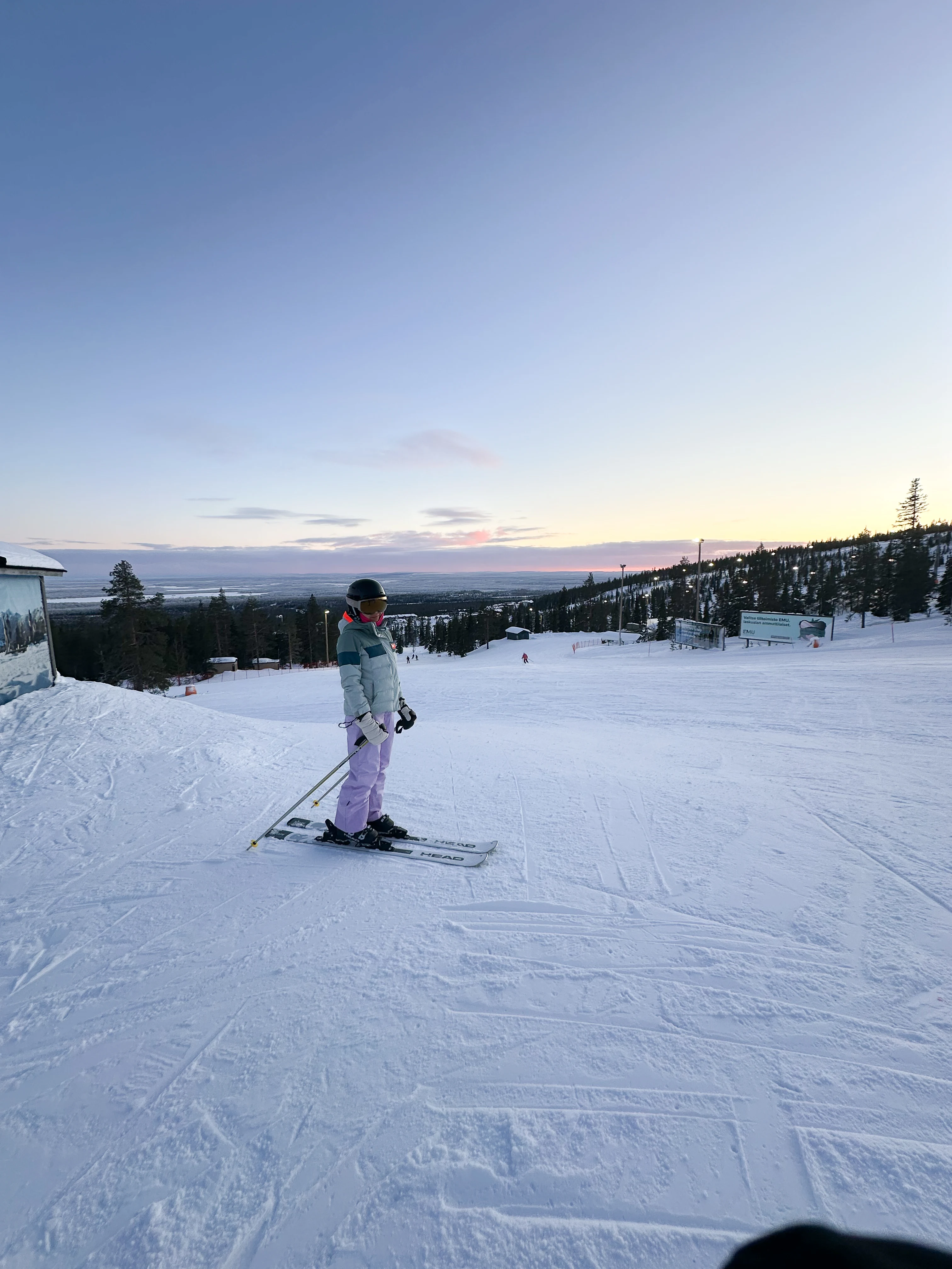 Martha with Skis, Ÿllas, Finland — photo by Orlando Prugel-Bennett