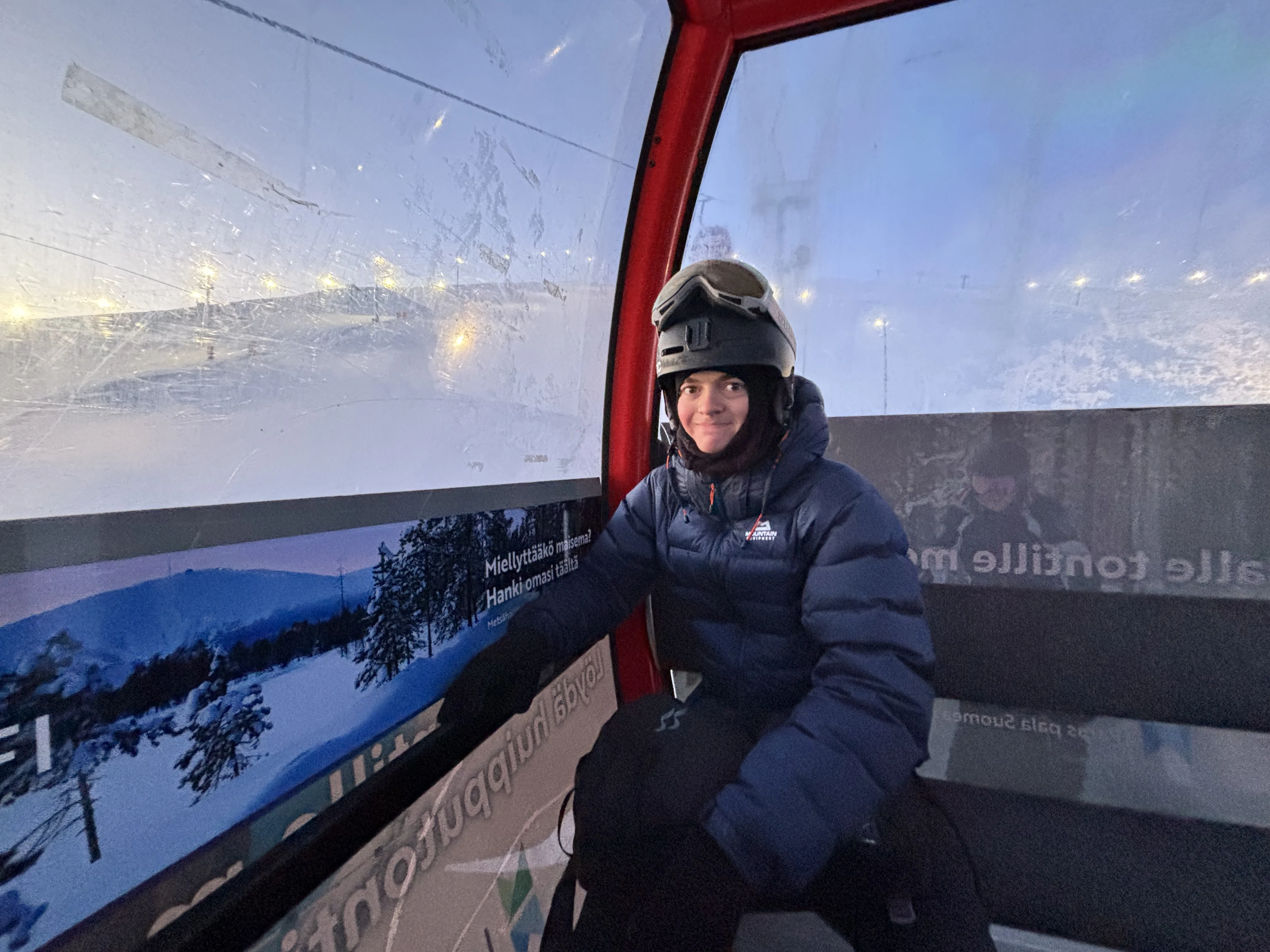 Orlando in the Gondola, Ÿllas, Finland — photo by Orlando Prugel-Bennett