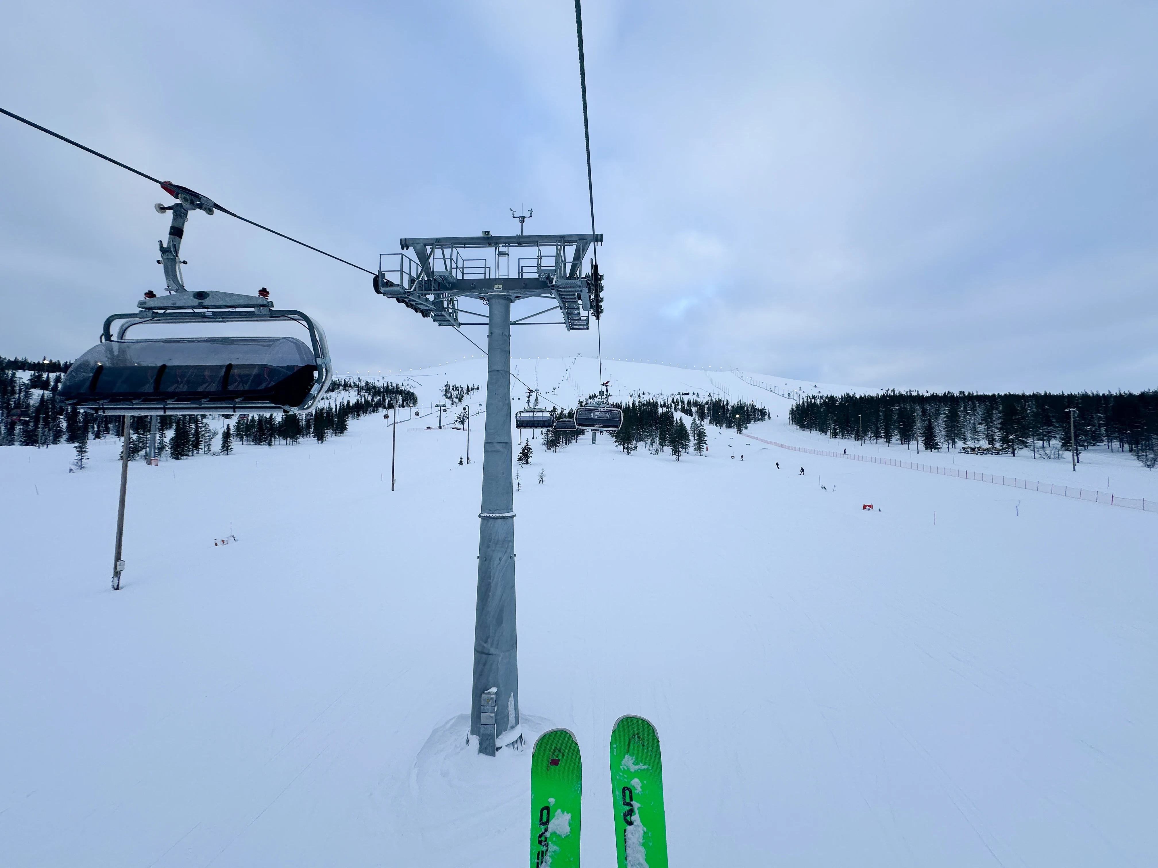 On the Chair Lift, Ÿllas, Finland — photo by Orlando Prugel-Bennett