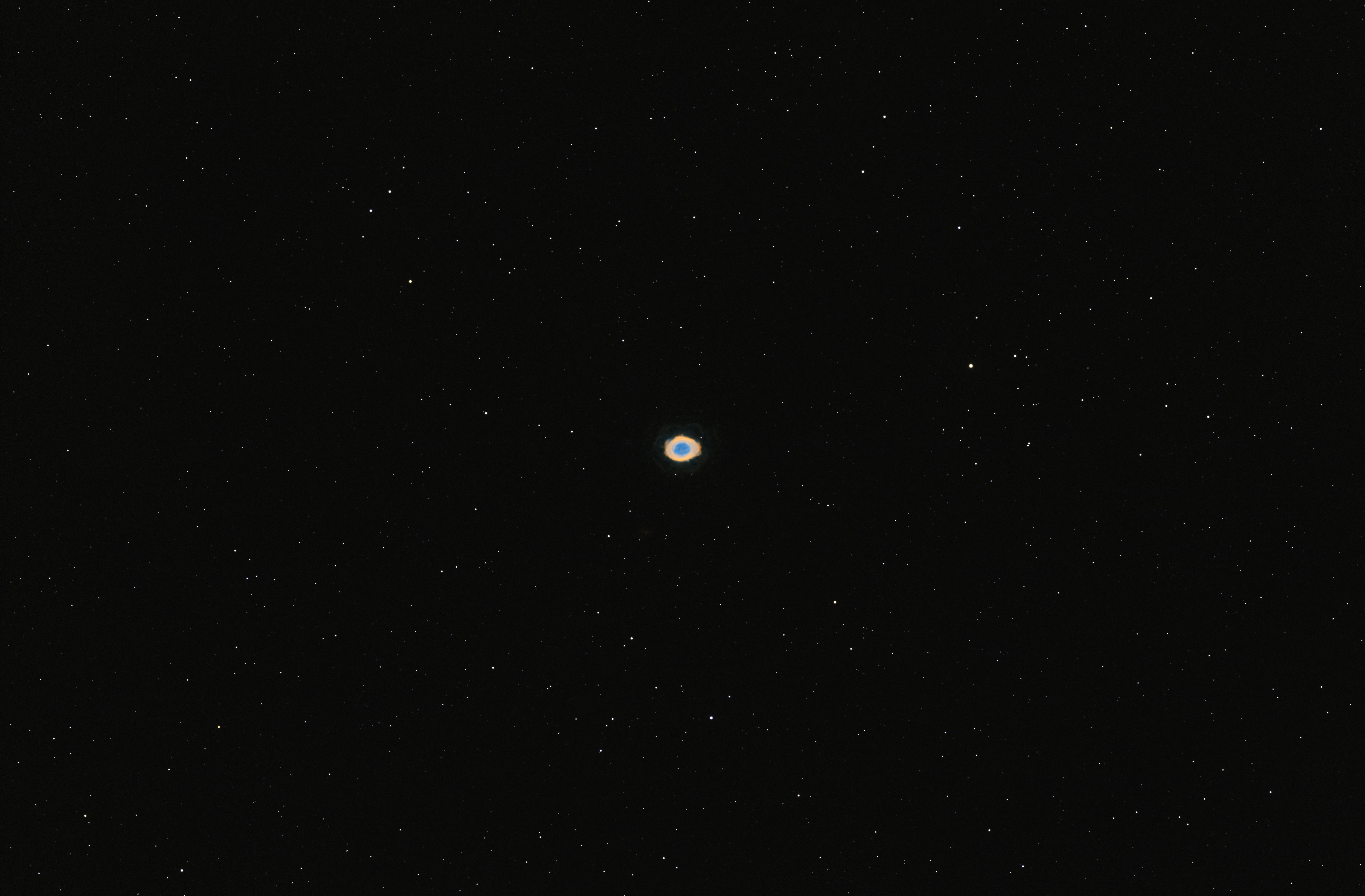 Ring Nebula (M57), Eling, Hampshire, UK — photo by Orlando Prugel-Bennett