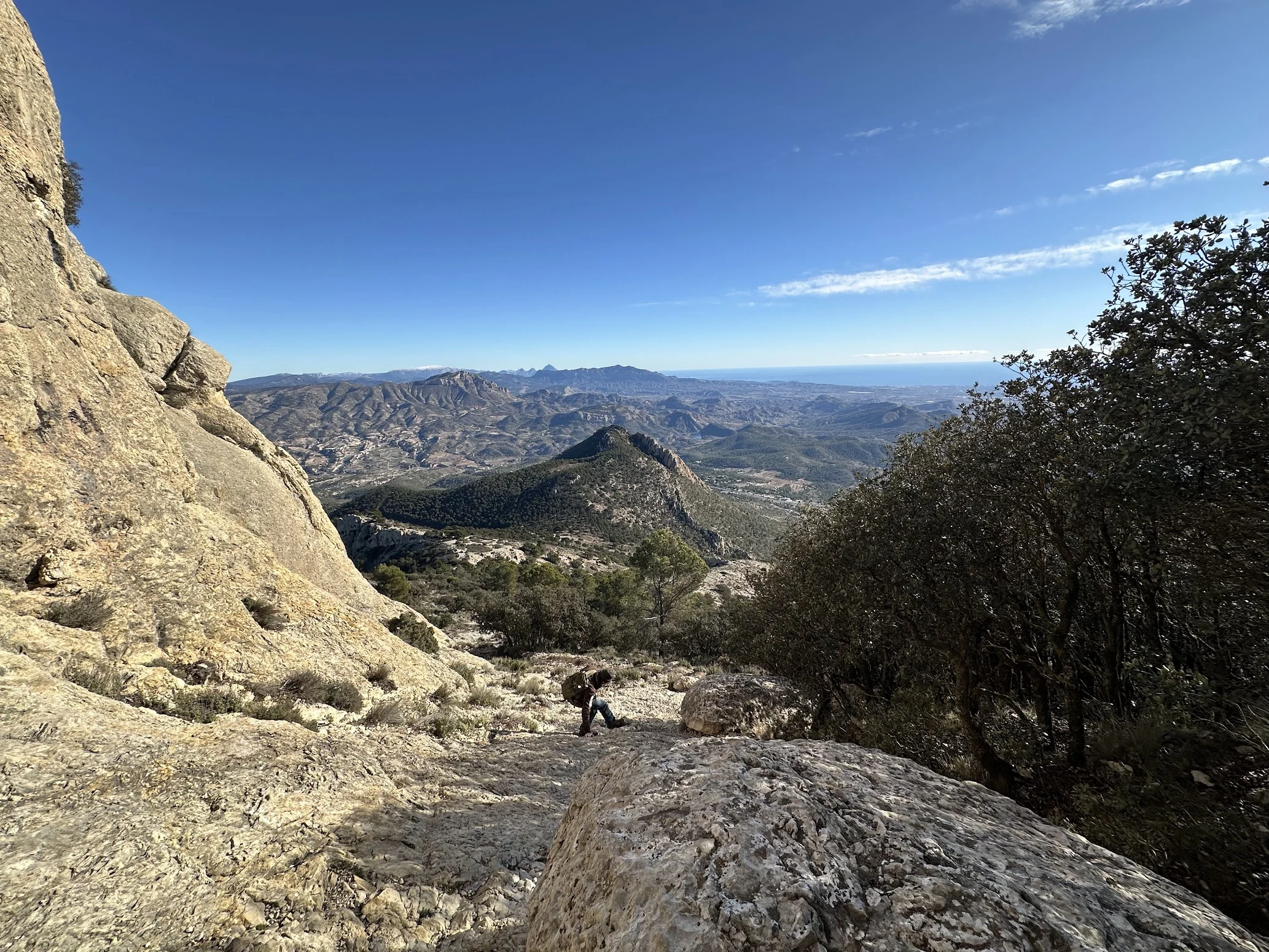 John hiking up Maigmó, Maigmó, Alicante, Spain — photo by Orlando Prugel-Bennett