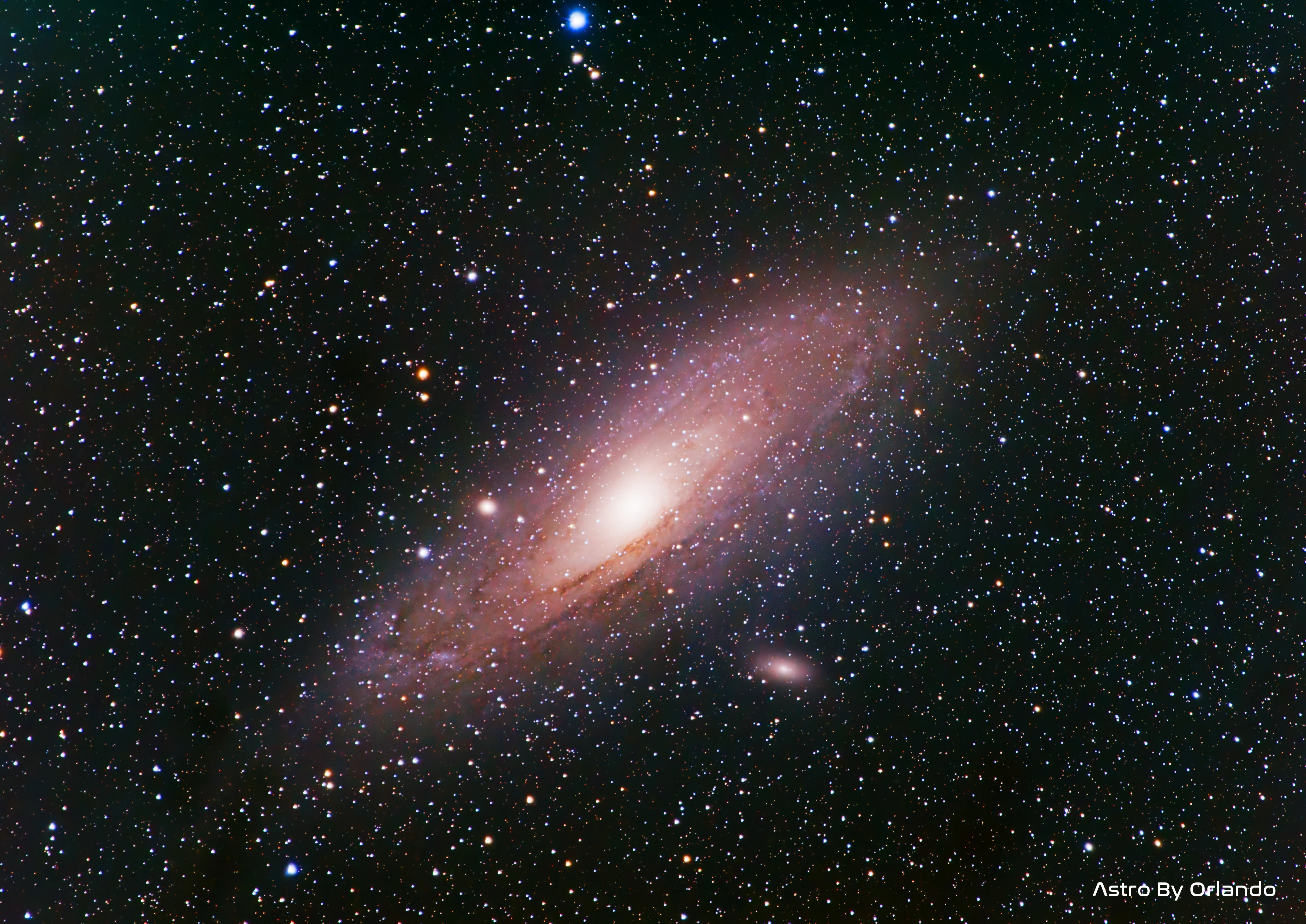Andromeda Galaxy (Reprocessed), Lancaster, UK — photo by Orlando Prugel-Bennett