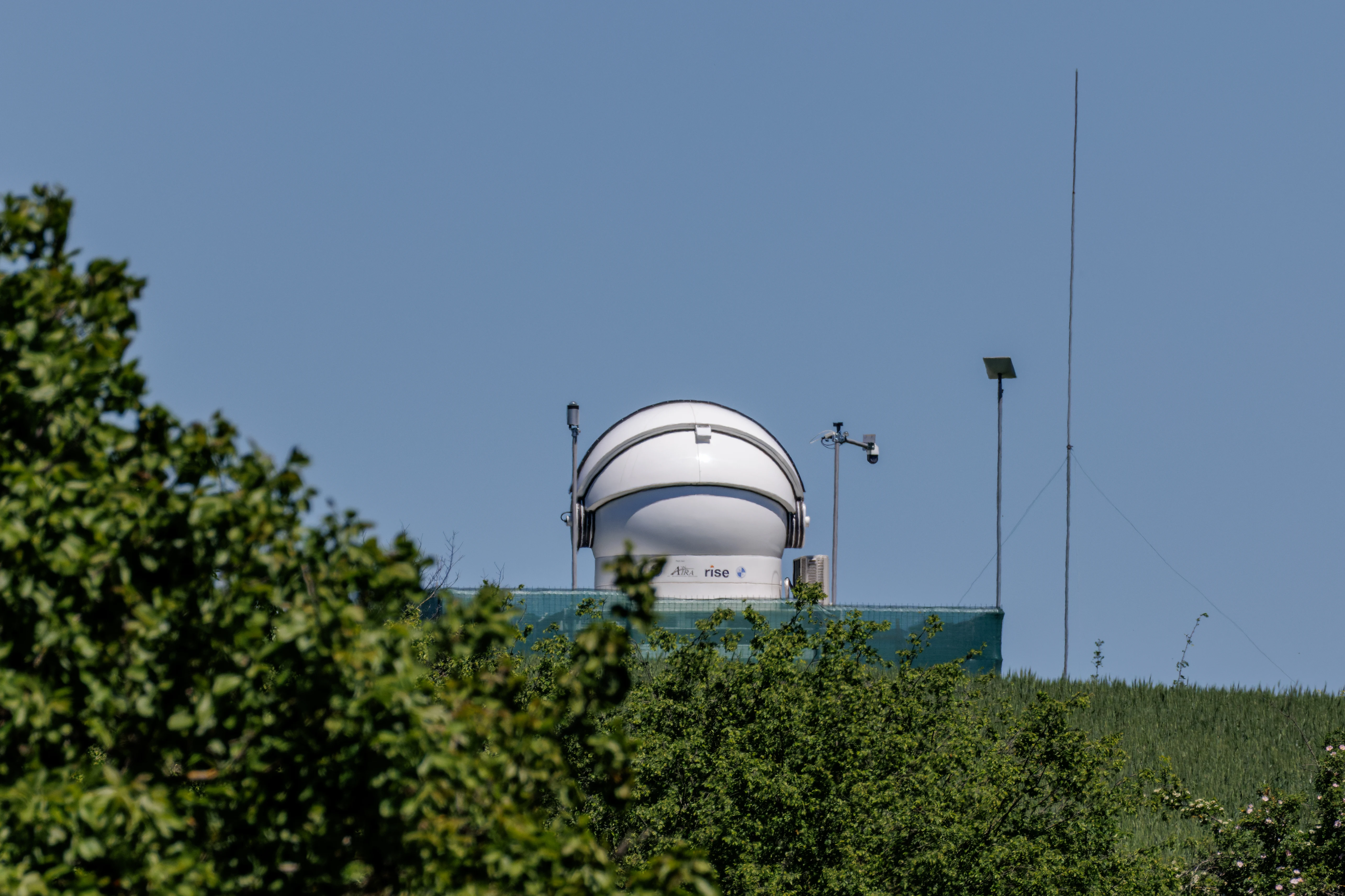 Weather radar dome, Romanian Steppe, Romania — photo by Orlando Prugel-Bennett