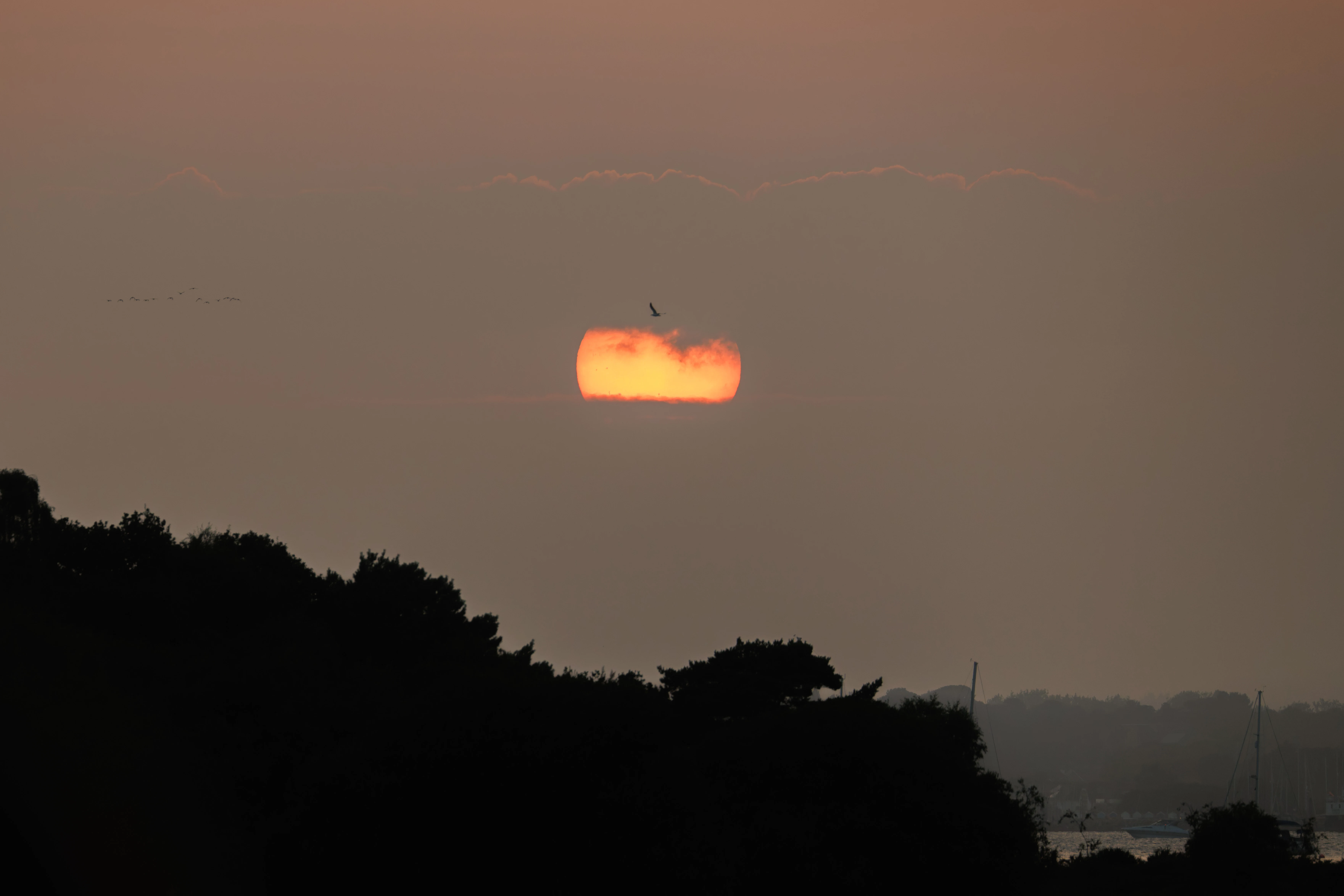 Sunset over Poole Harbour, Poole Harbour, Poole, Dorset, UK — photo by Orlando Prugel-Bennett
