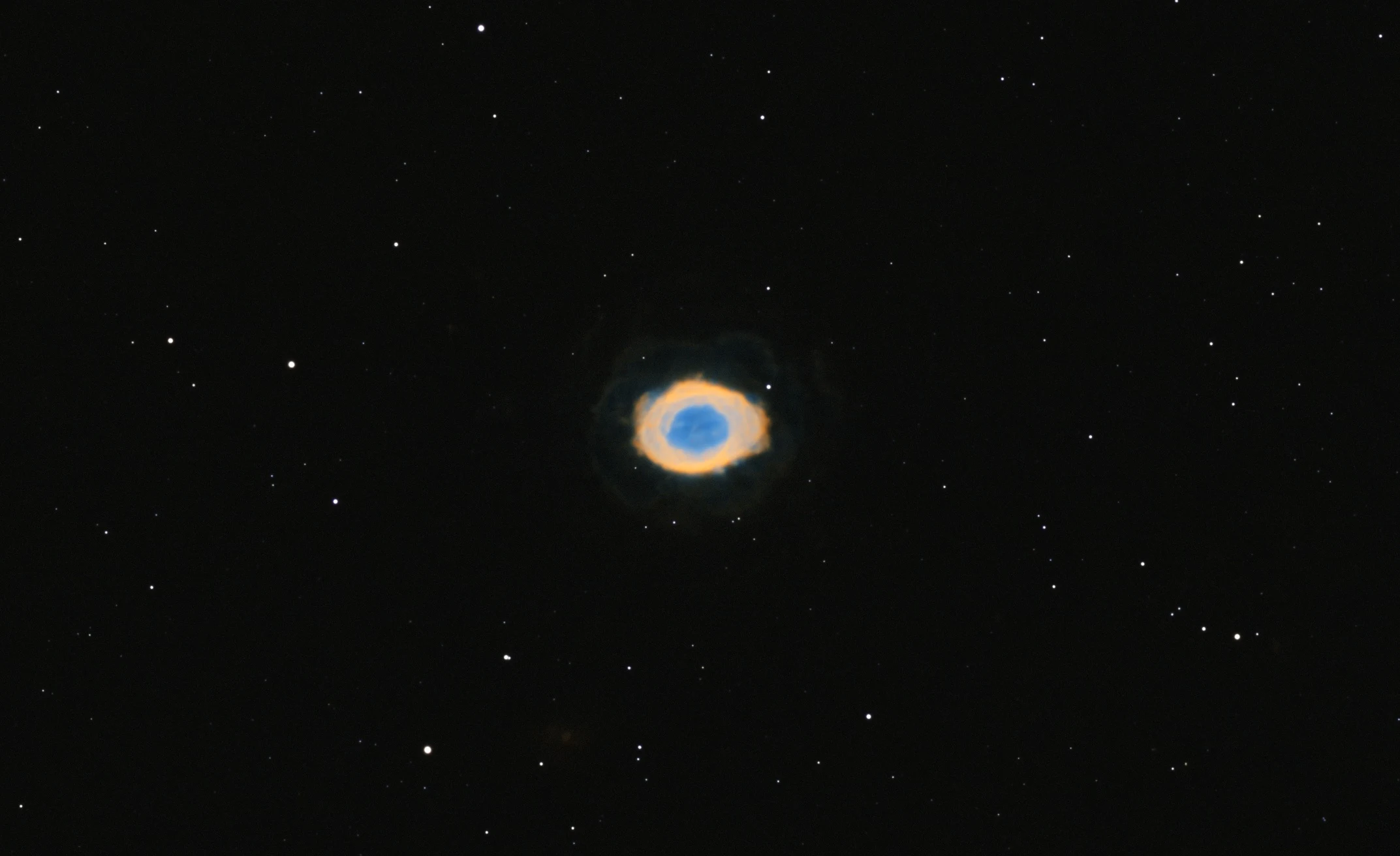 Ring Nebula (M57), Eling, Hampshire, UK — photo by Orlando Prugel-Bennett