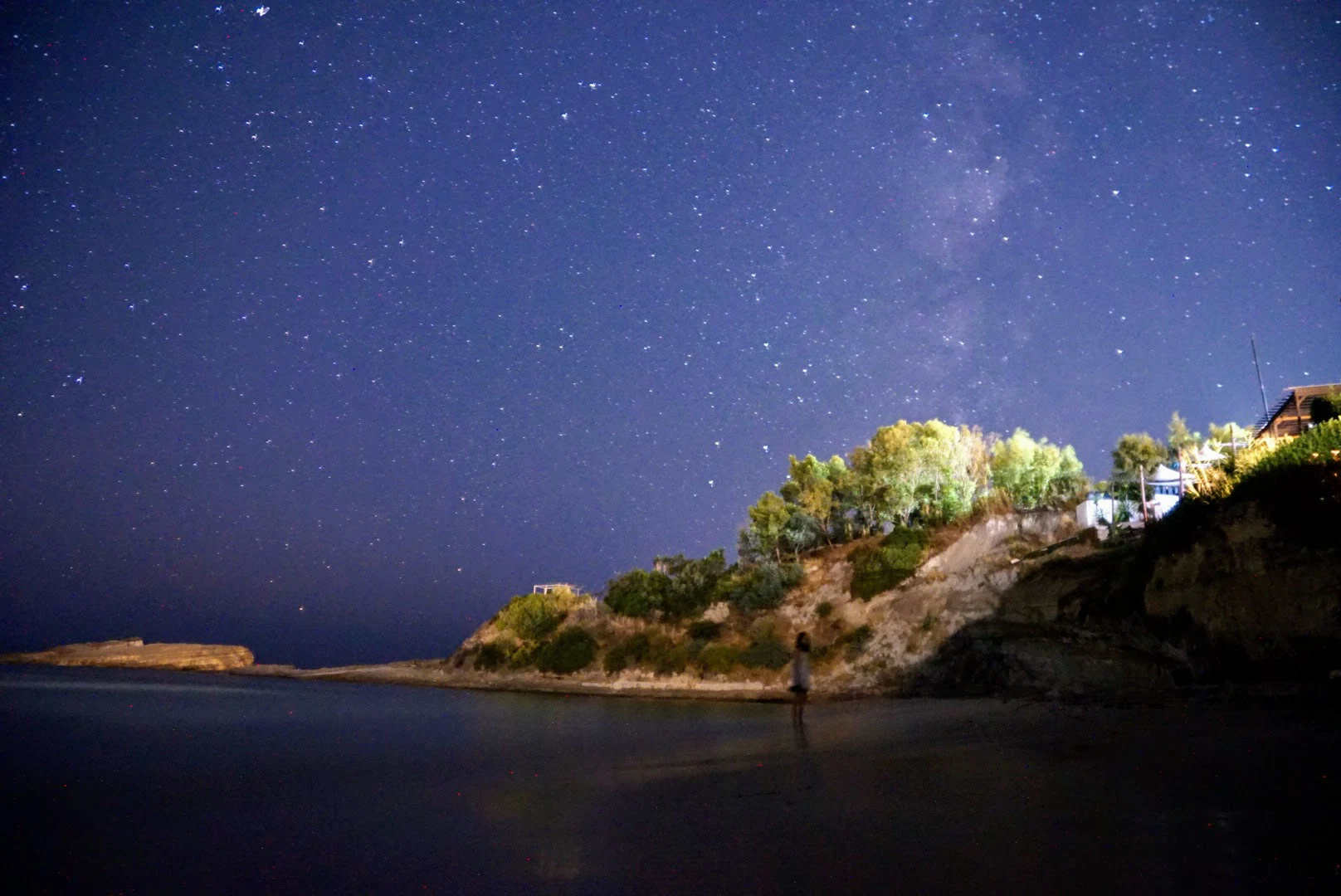 The Milky Way with Martha, Kefalonia, Greece — photo by Orlando Prugel-Bennett