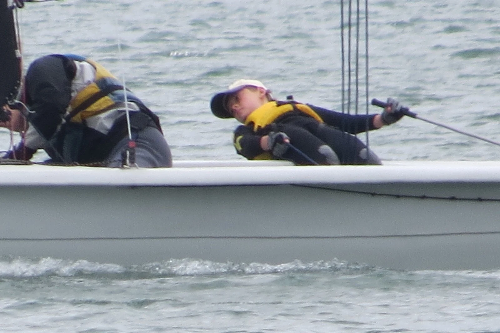 Oralndo sailing a dinghy, Hampshire, UK — photo by Adam Prugel-Bennett
