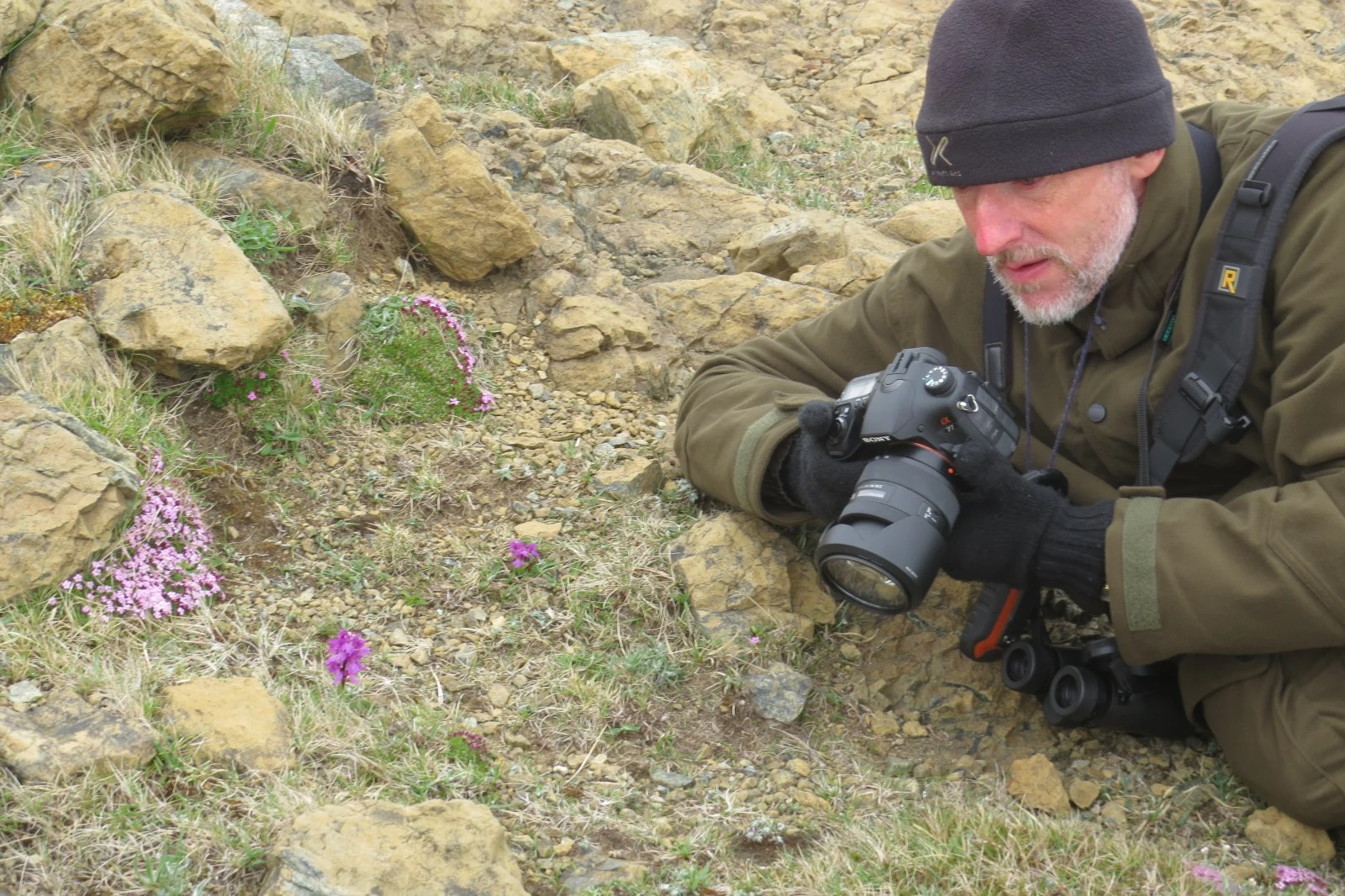 Jim in action, Shetland Islands, UK — photo by Adam Prugel-Bennett